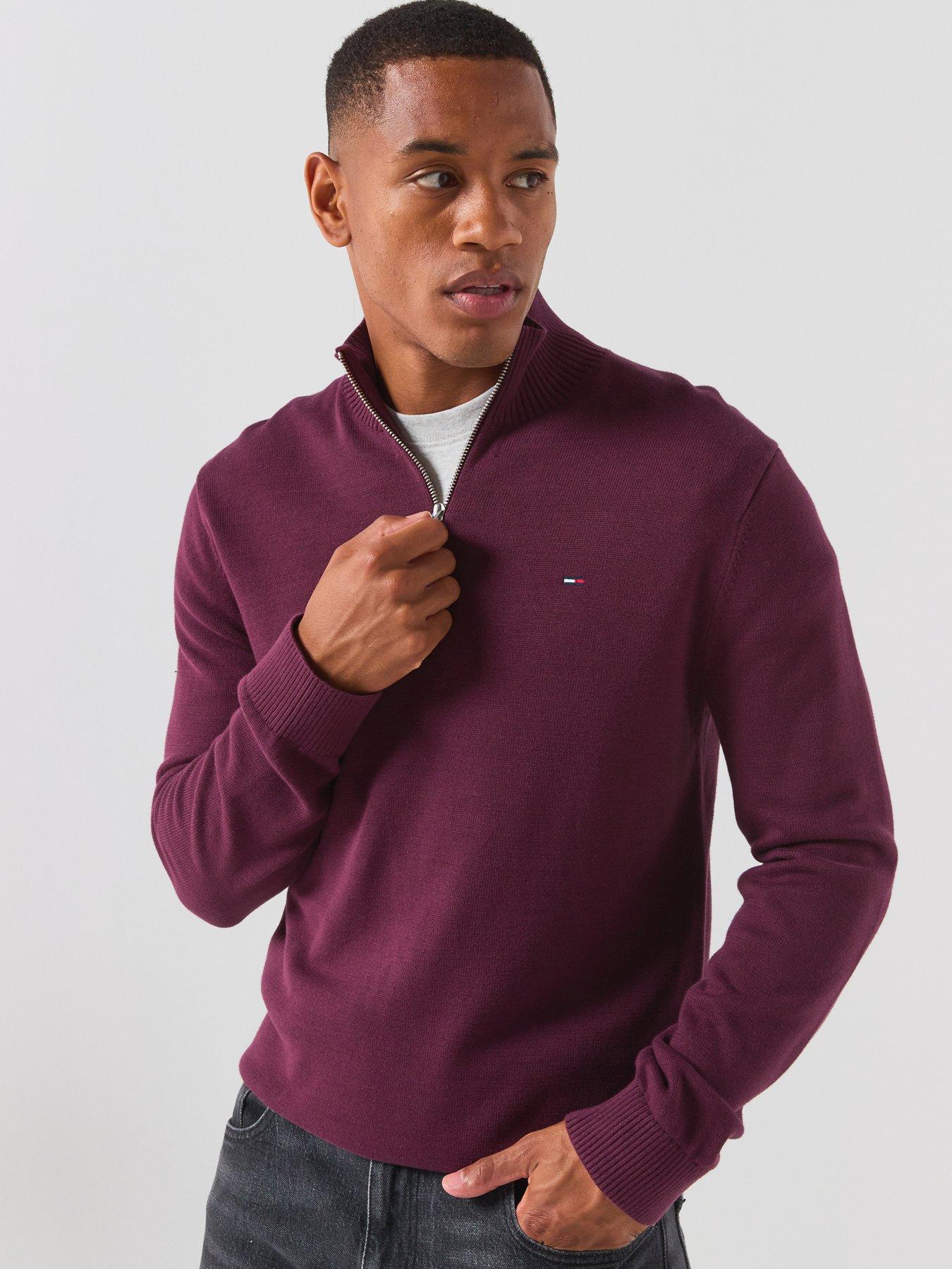 Tommy Jeans Men's TJM SLM Ess Light ¼ Zip SWTR Ext Dm0dm21654 Half Zip Sweater (Pack of 1) - Image 3