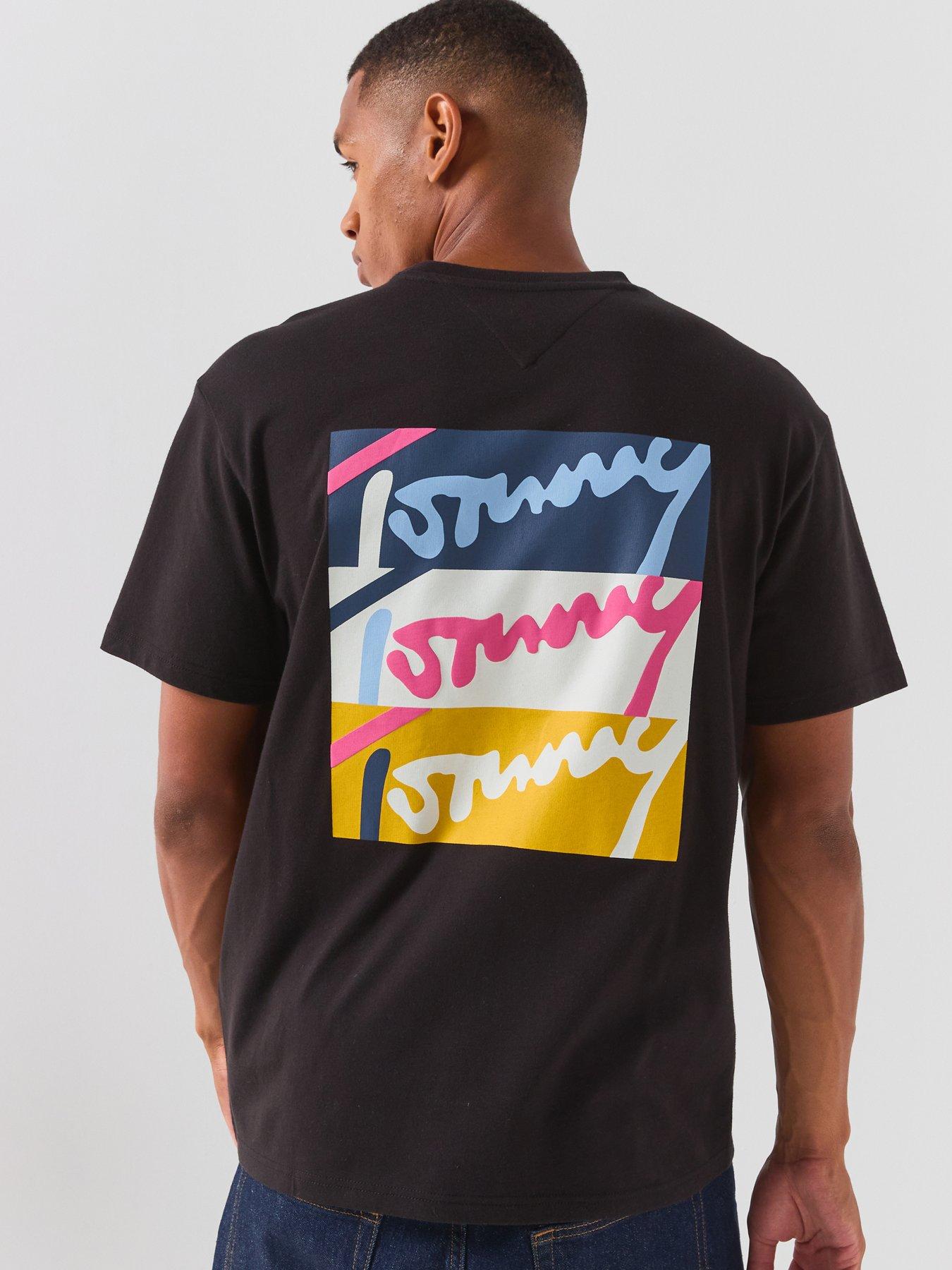 Tommy Jeans Relaxed Signature Back Graphic T-Shirt - Black