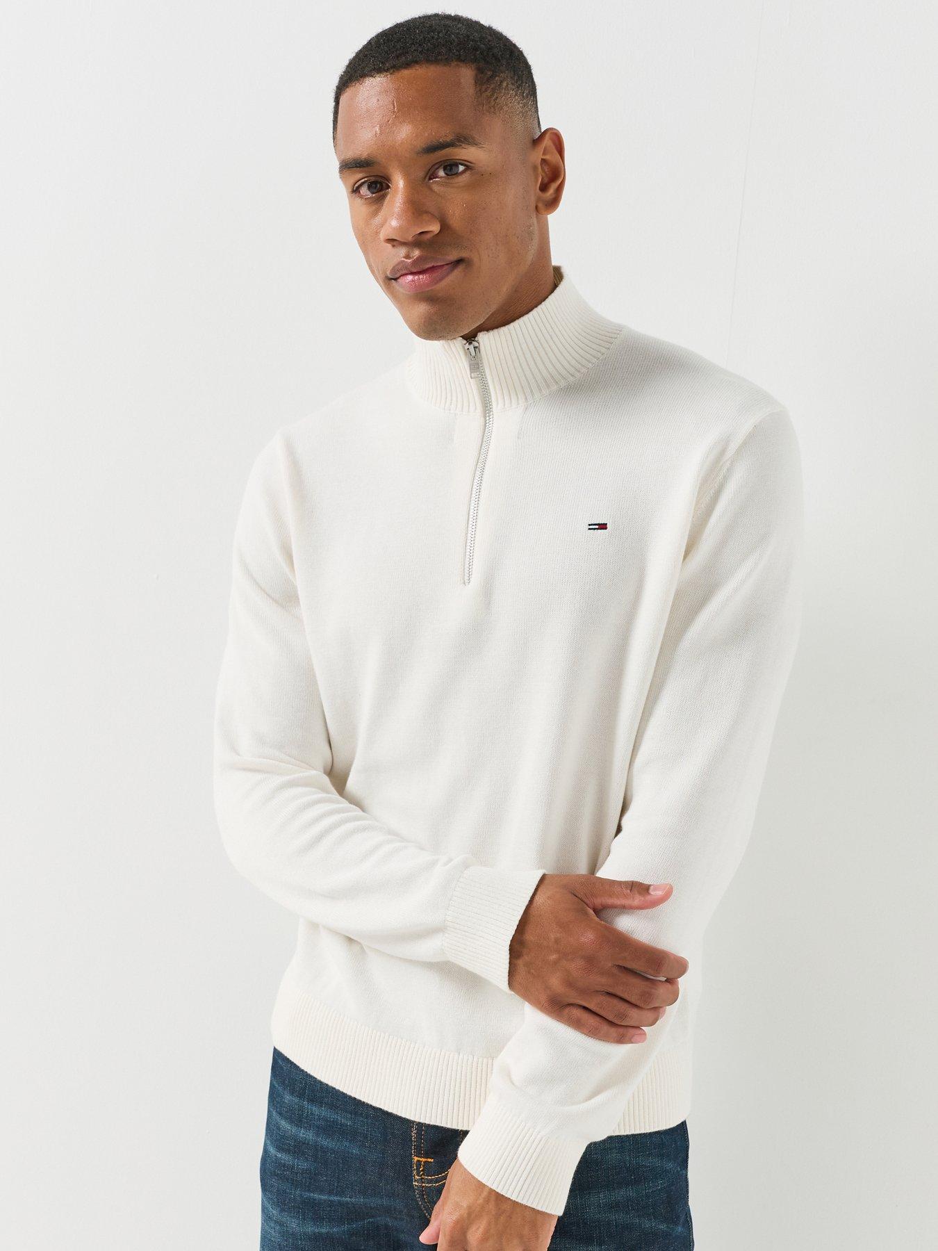 Tommy Jeans Men's TJM SLM Ess Light ¼ Zip SWTR Ext Dm0dm21654 Half Zip Sweater (Pack of 1) - Image 2