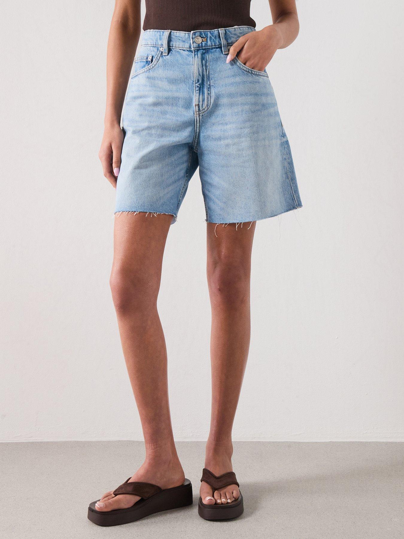 Mango Bermuda Shorts Anne, Blue, Size 8, Women