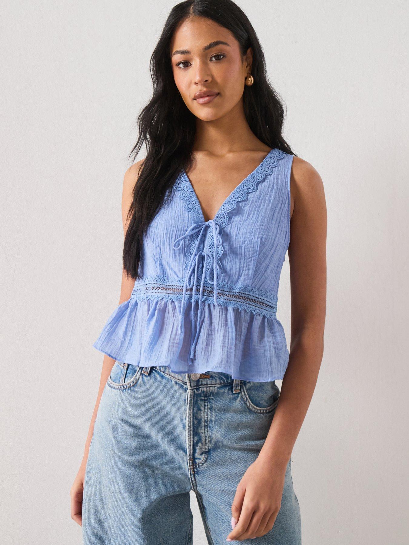 Mango Top Elena - Blue