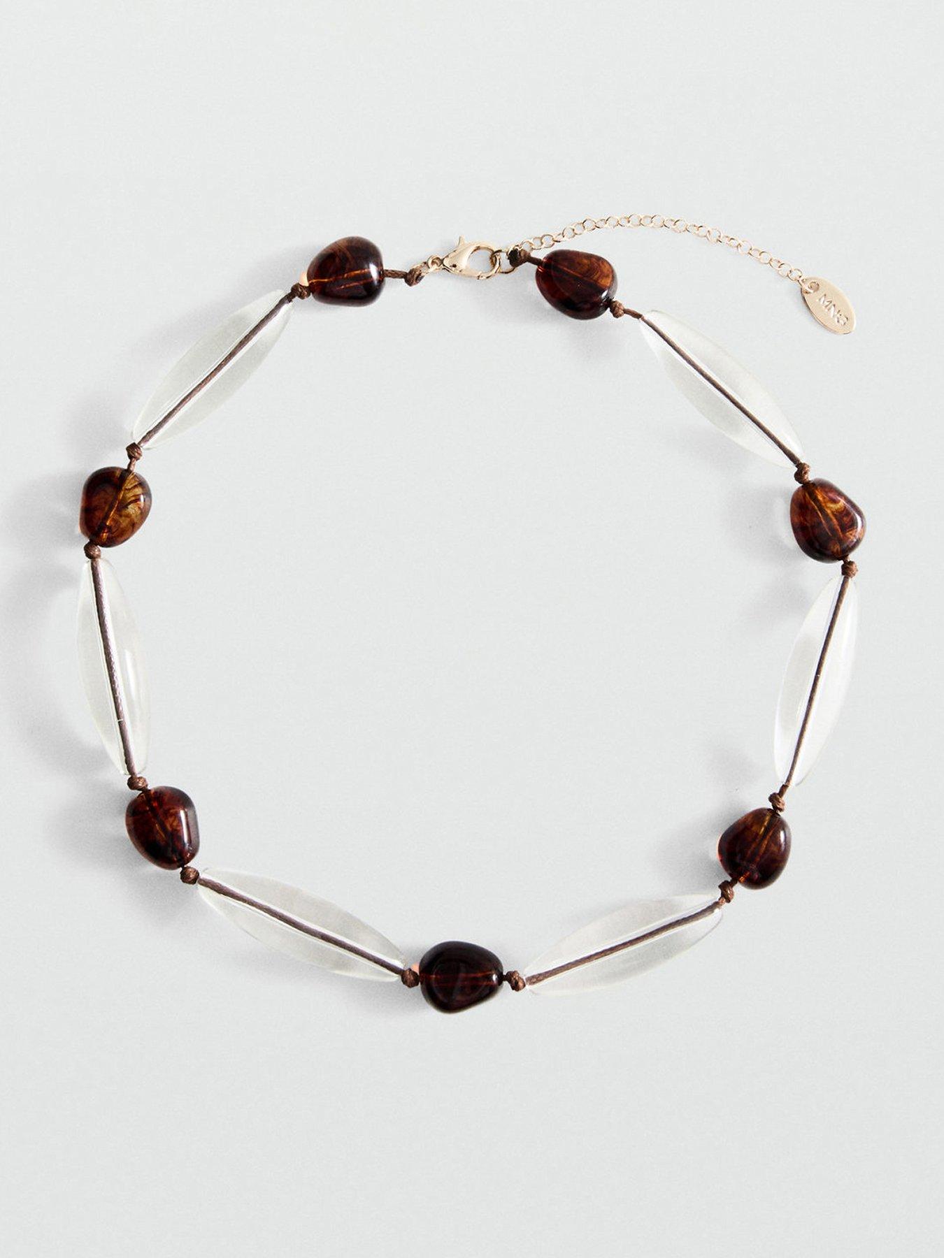Mango Mixed Bead Necklace - Gold