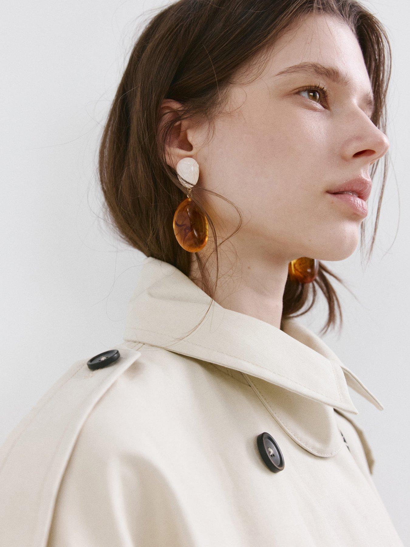 Mango Earrings Tamina - Brown