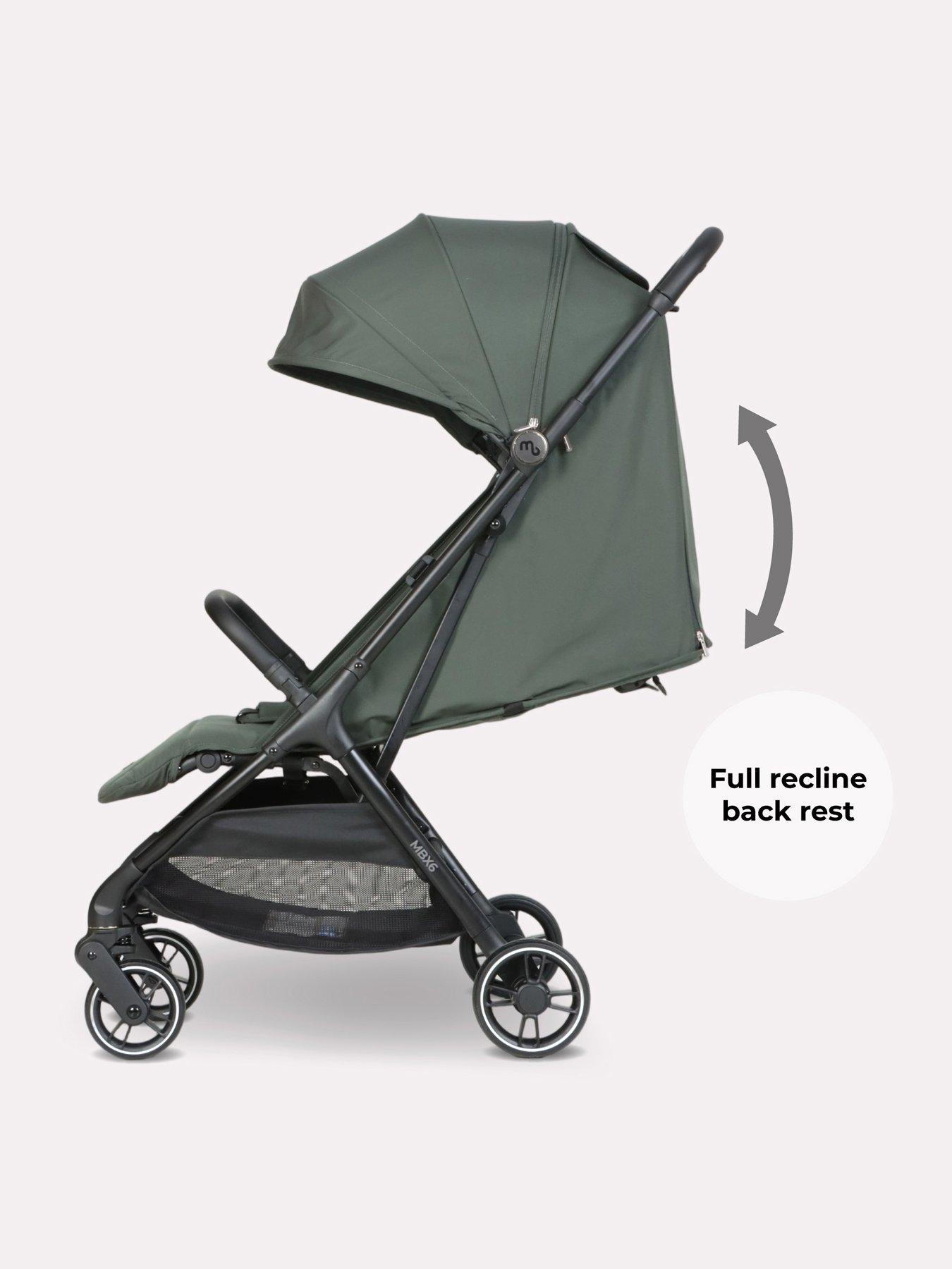 Image 5 of 7 of My Babiie MBX6 Auto-Fold Compact Stroller - Forest Green