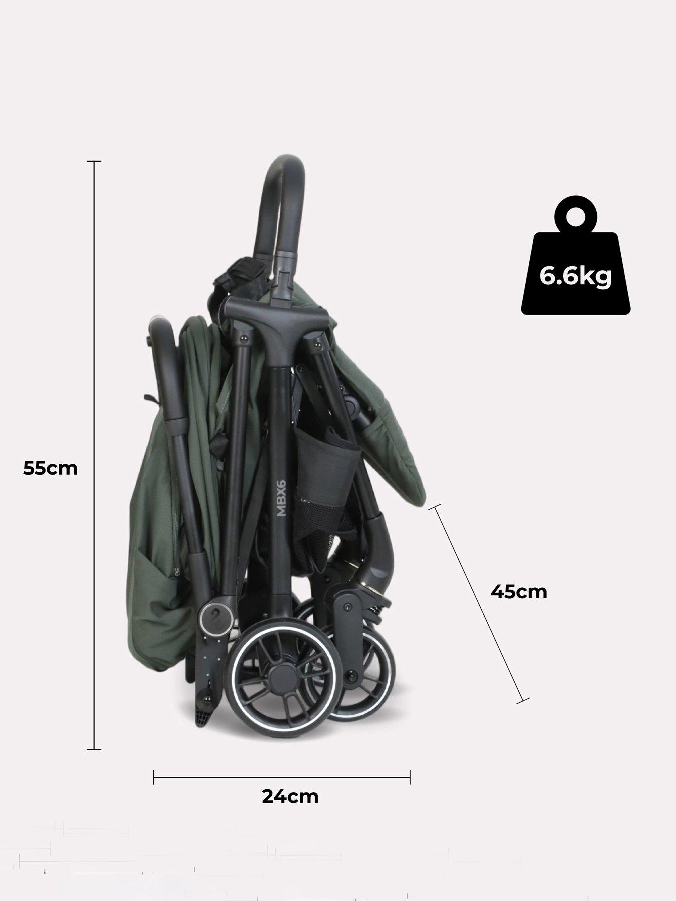 Image 6 of 7 of My Babiie MBX6 Auto-Fold Compact Stroller - Forest Green