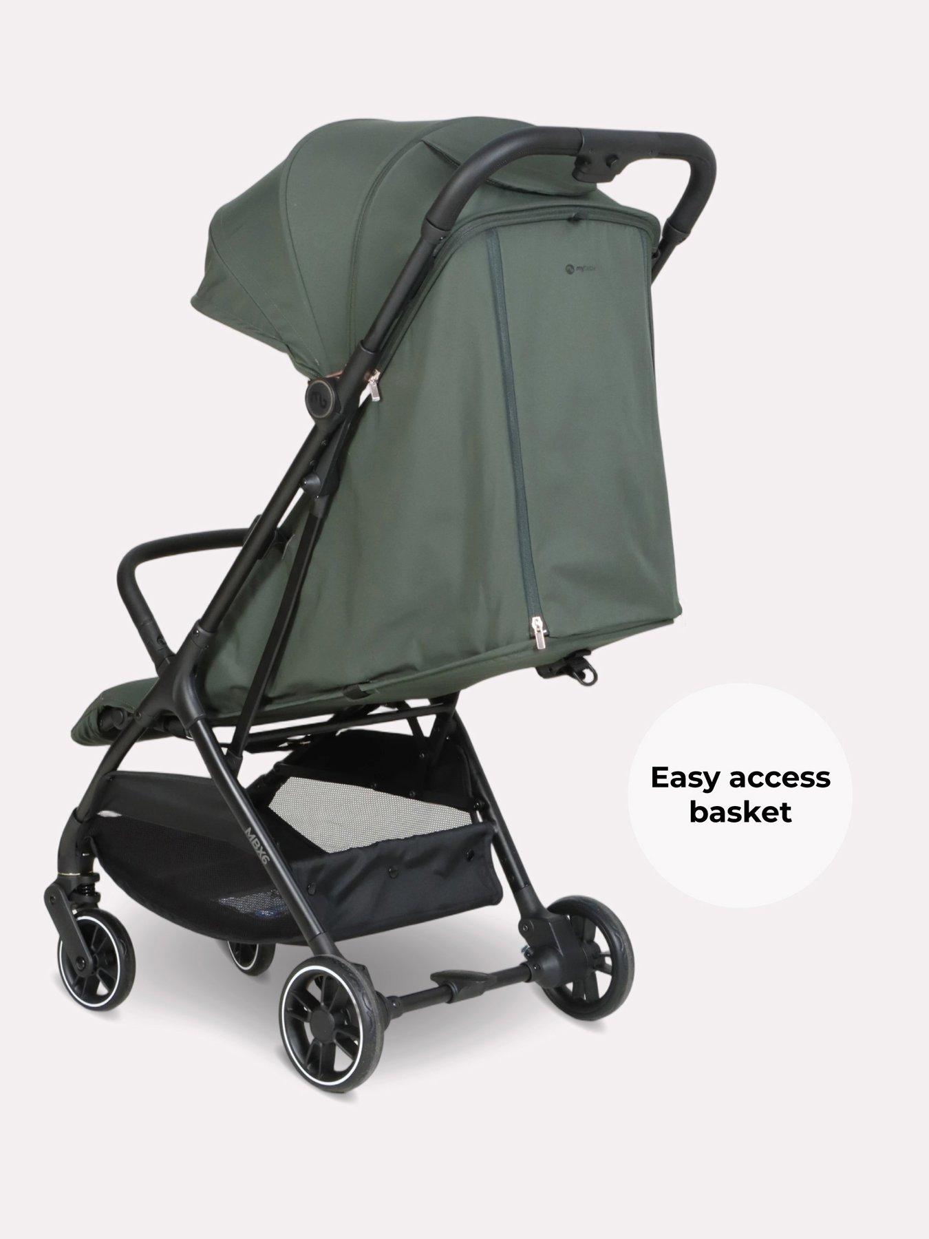 Image 7 of 7 of My Babiie MBX6 Auto-Fold Compact Stroller - Forest Green