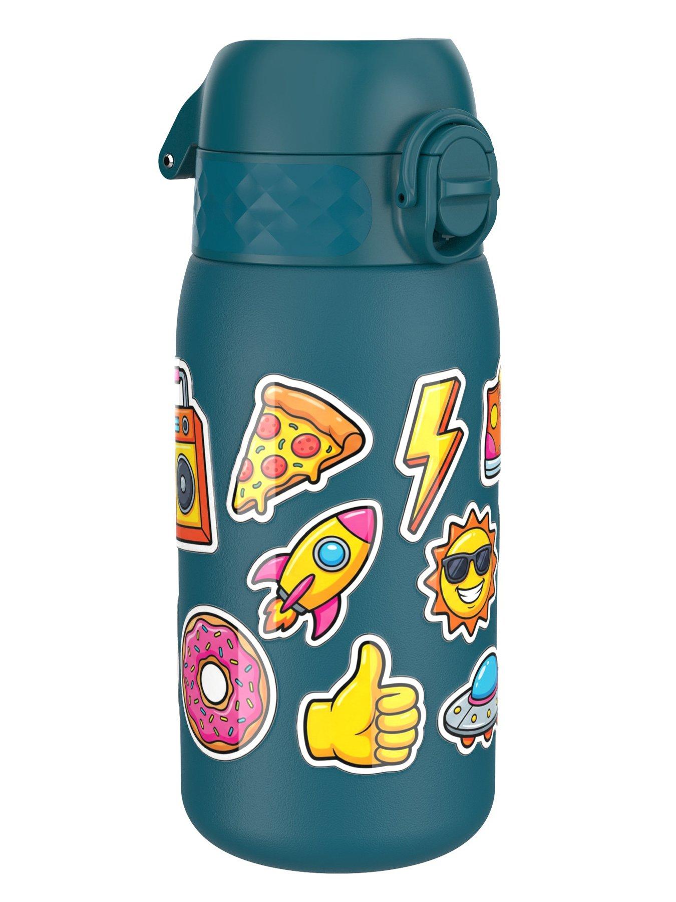 Image 2 of 6 of Ion8 Leak Proof Kids Water Bottle, Stainless Steel, Stickers, 400ml (13oz)