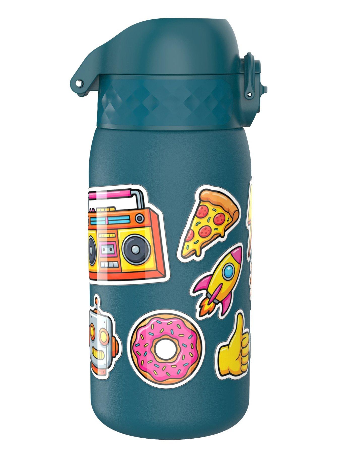 Image 4 of 6 of Ion8 Leak Proof Kids Water Bottle, Stainless Steel, Stickers, 400ml (13oz)