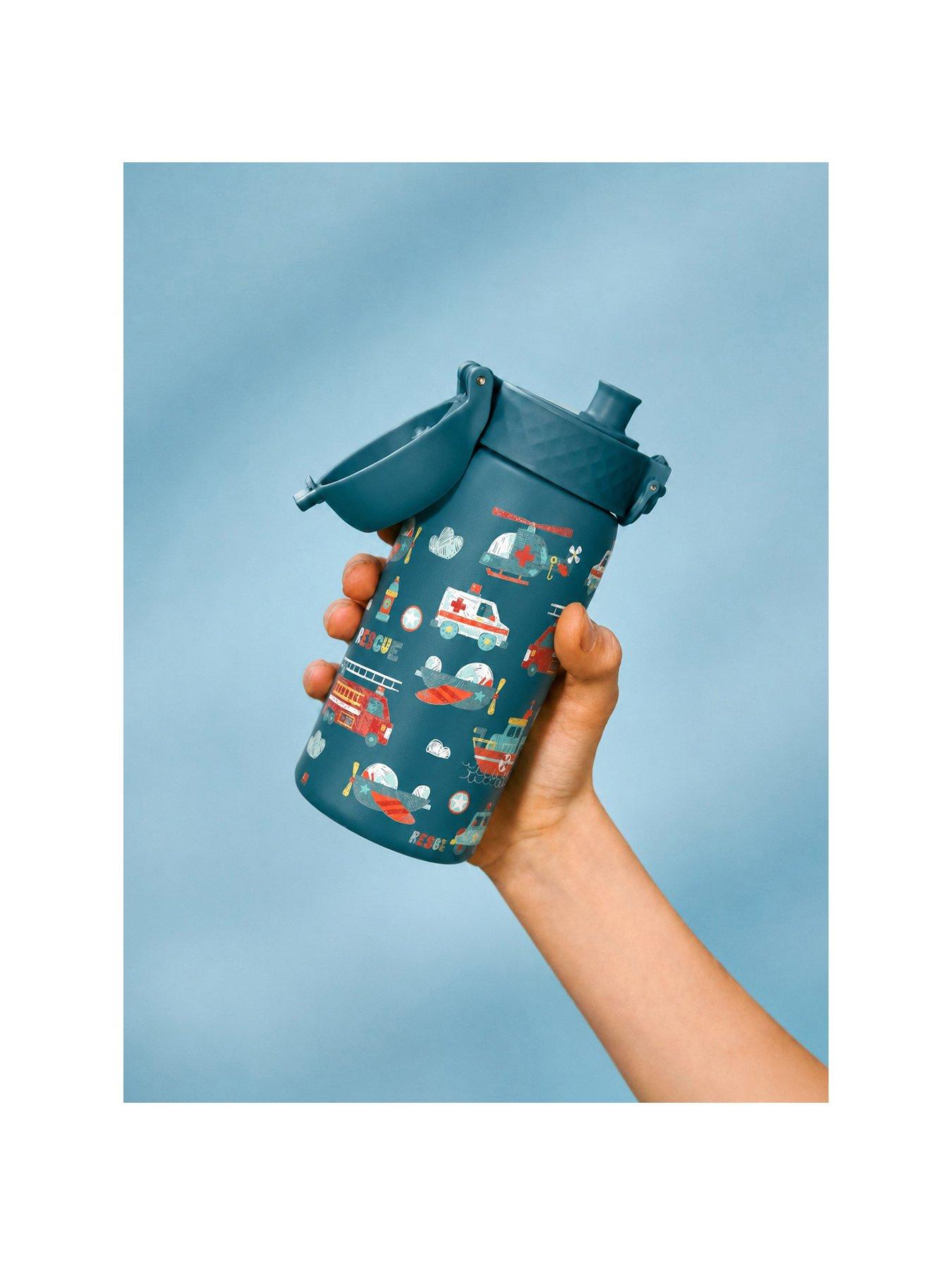 Ion8 Leak Proof Kids Water Bottle, Stainless Steel, Rescue Vehicle, 400ml (13oz)