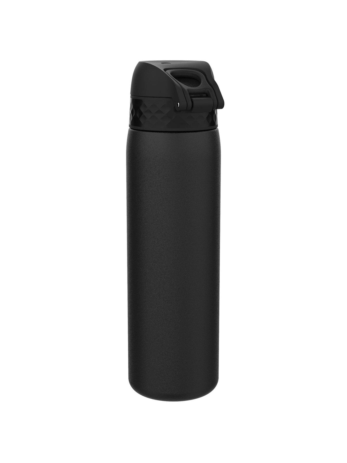 Image 3 of 7 of Ion8 Leak Proof Slim Water Bottle, Stainless Steel, Black, 600ml (20oz)