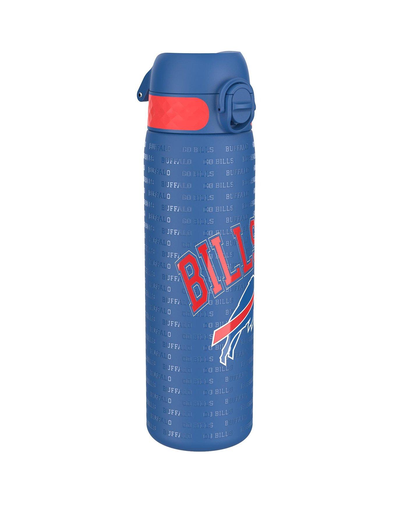 Ion8 Leak Proof Slim Water Bottle, Stainless Steel, Nfl Bills, 600ml (20oz)