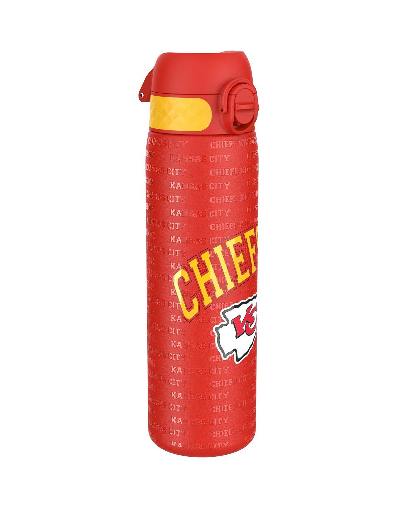 Ion8 Leak Proof Slim Water Bottle, Stainless Steel, Nfl Chiefs, 600ml (20oz)