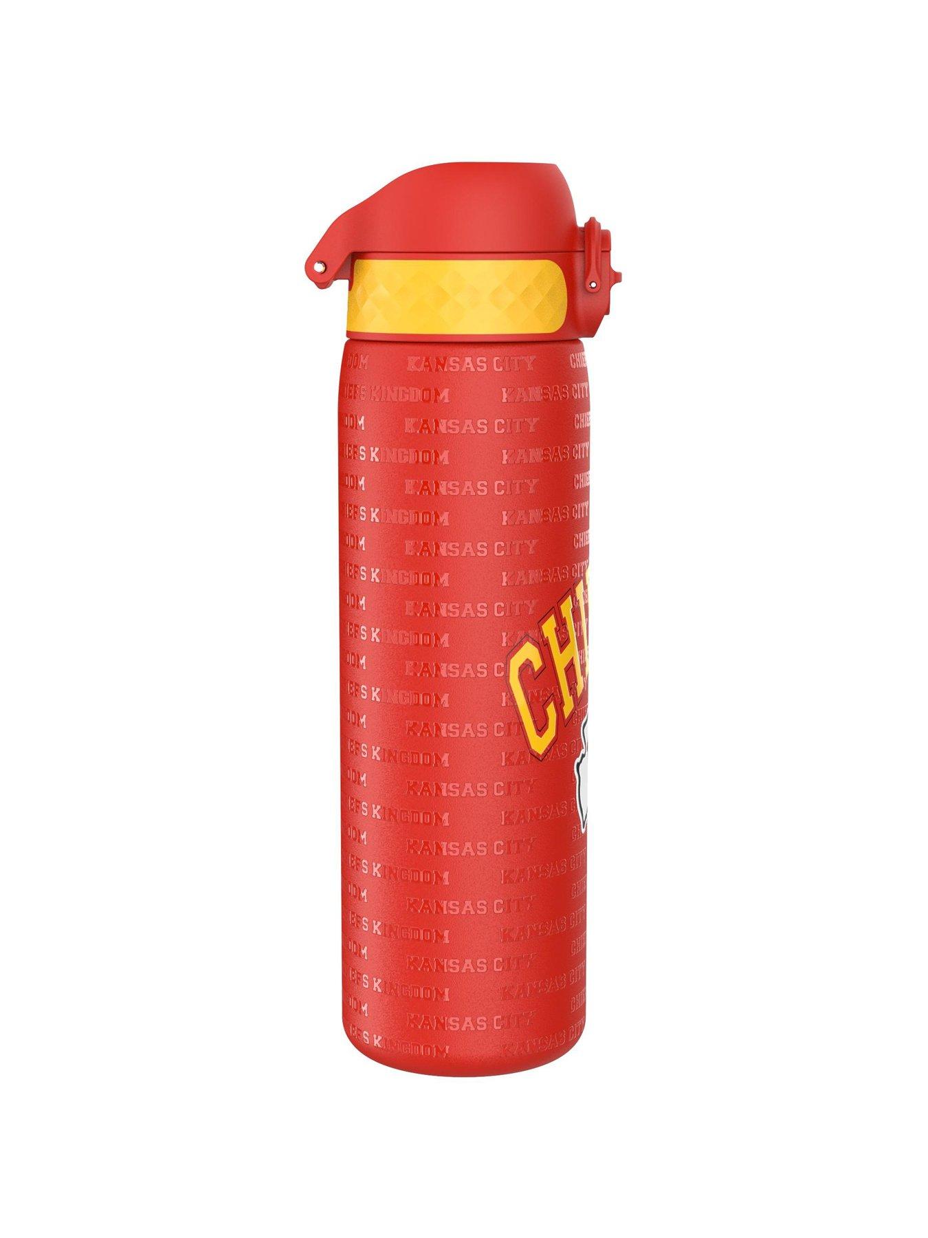 Image 3 of 5 of Ion8 Leak Proof Slim Water Bottle, Stainless Steel, Nfl Chiefs, 600ml (20oz)
