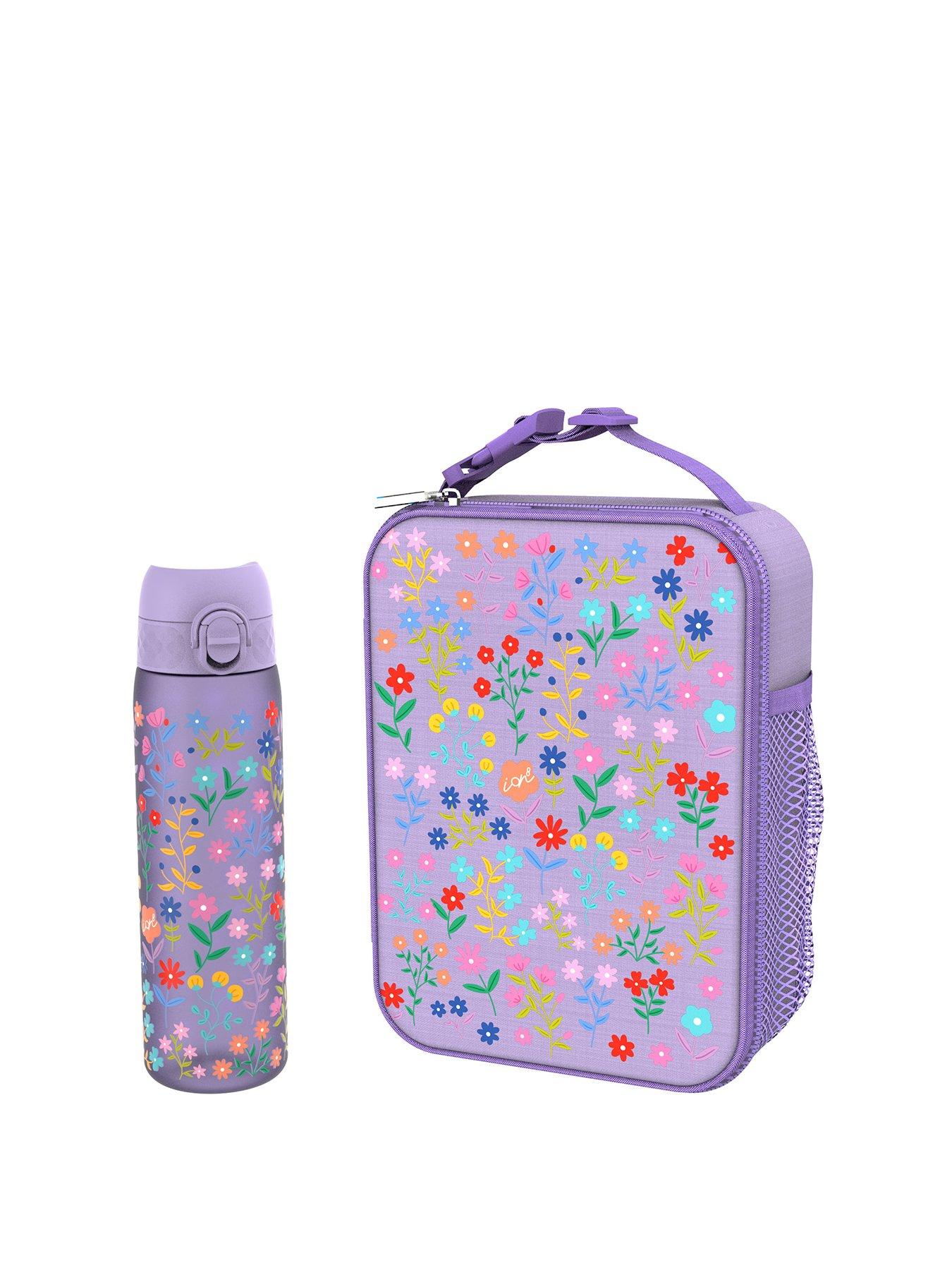Ion8 Bundle Water Bottle + Straw + Lunch Bag , I8rf500pvflow + I8xstrawppmed + I8lbvflow