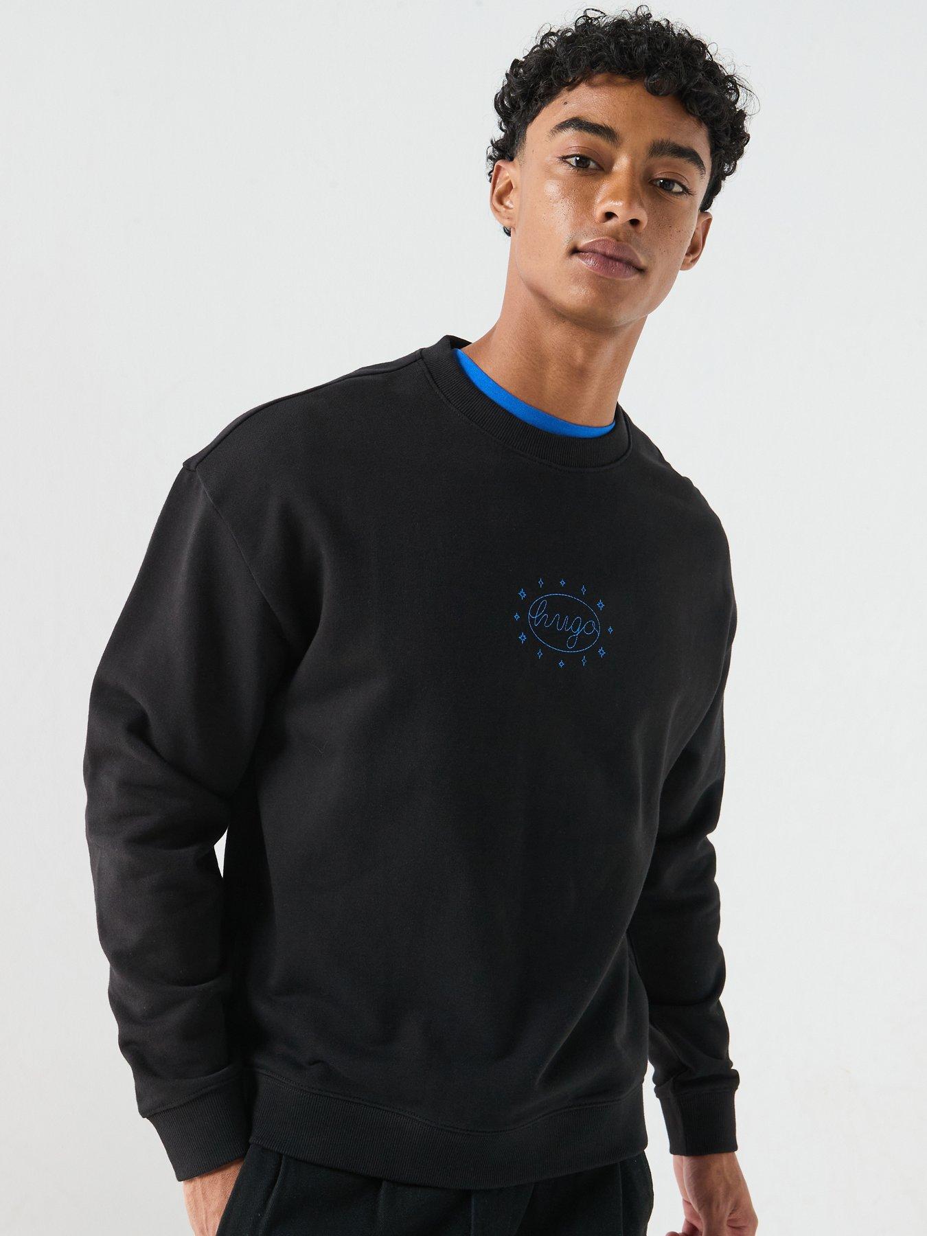 HUGO Nugodana Crew Sweatshirt, Black, Size M, Men