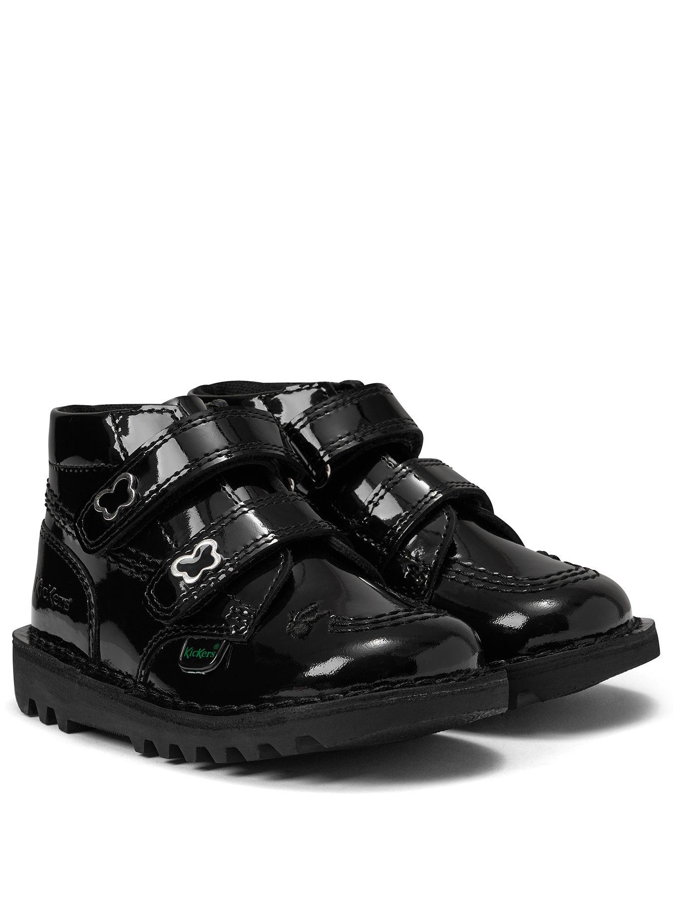 Image 2 of 7 of Kickers Infant Kick Hi Wings Velco Leather Shoe - Black