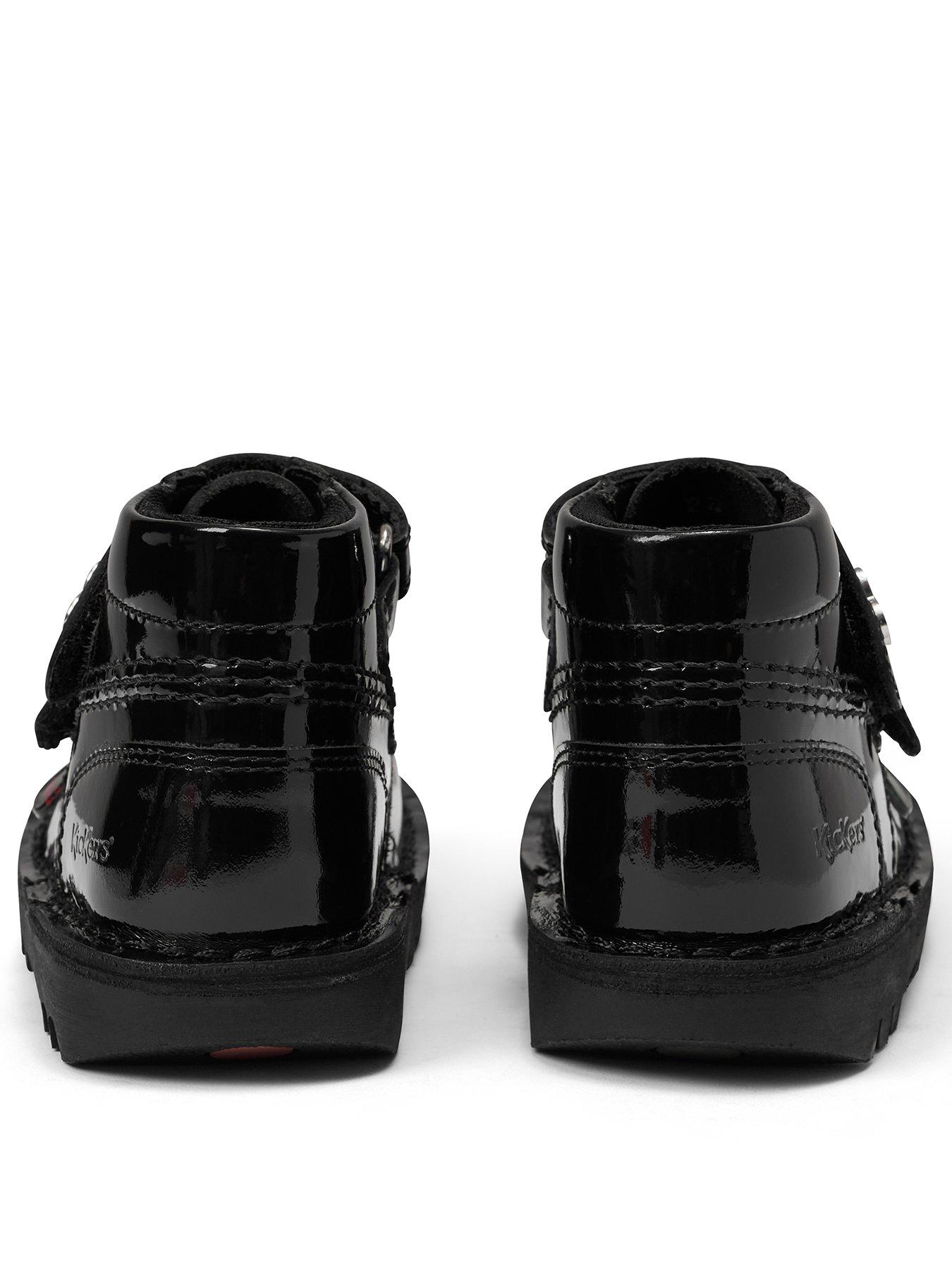 Image 3 of 7 of Kickers Infant Kick Hi Wings Velco Leather Shoe - Black