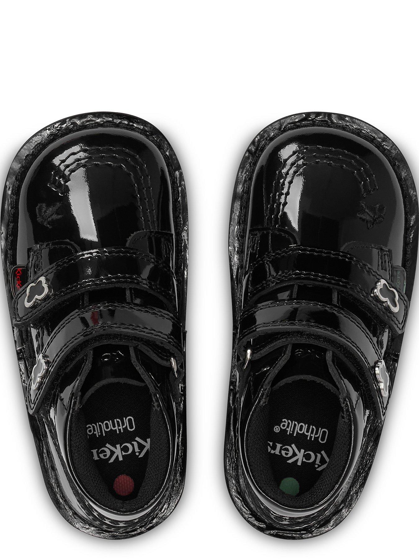 Image 4 of 7 of Kickers Infant Kick Hi Wings Velco Leather Shoe - Black