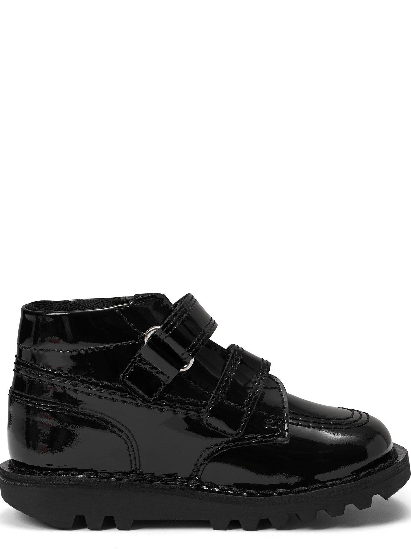 Image 5 of 7 of Kickers Infant Kick Hi Wings Velco Leather Shoe - Black