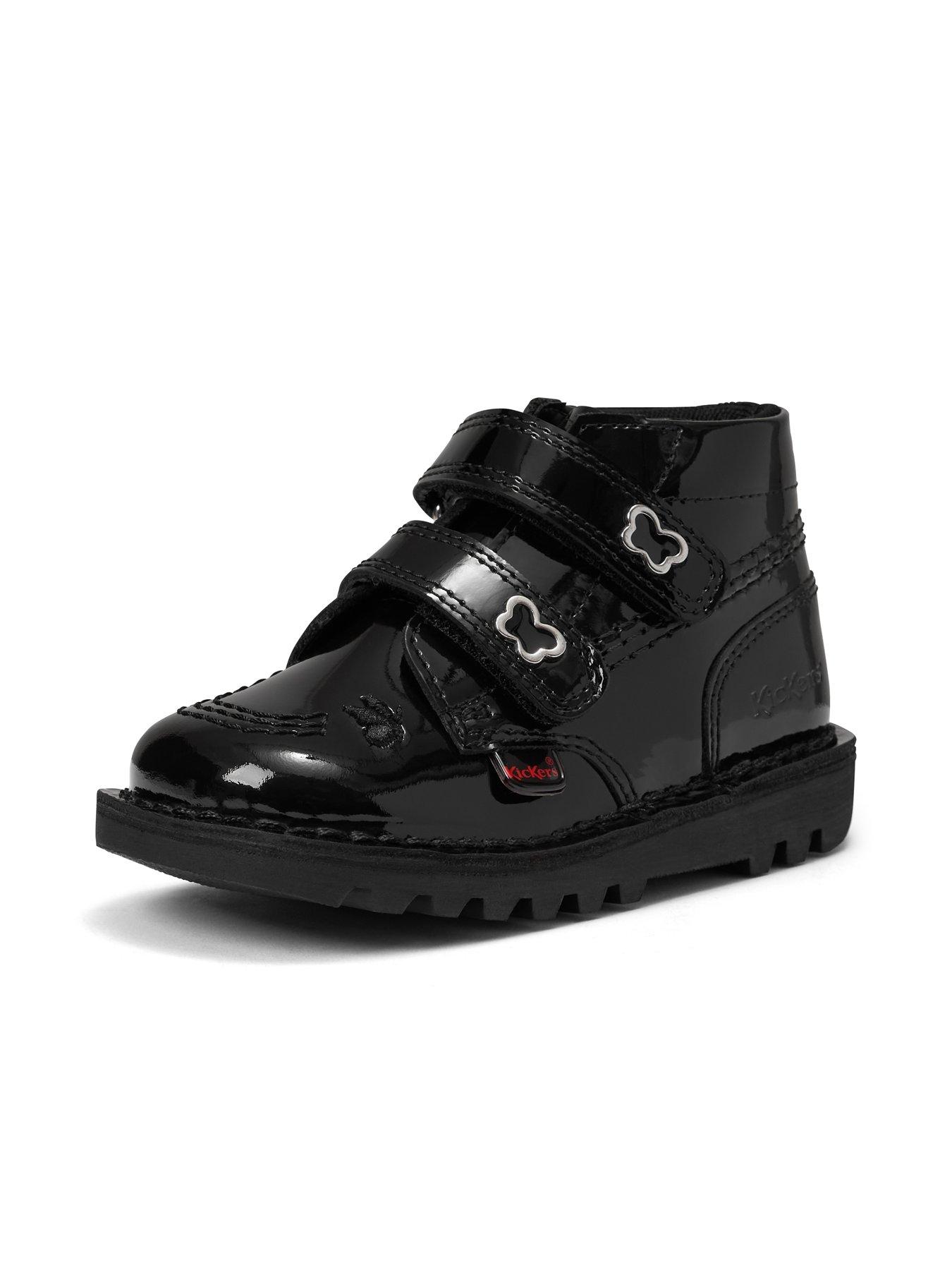 Image 6 of 7 of Kickers Infant Kick Hi Wings Velco Leather Shoe - Black
