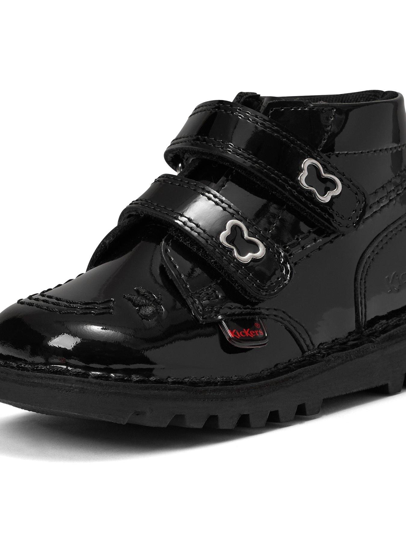 Image 7 of 7 of Kickers Infant Kick Hi Wings Velco Leather Shoe - Black