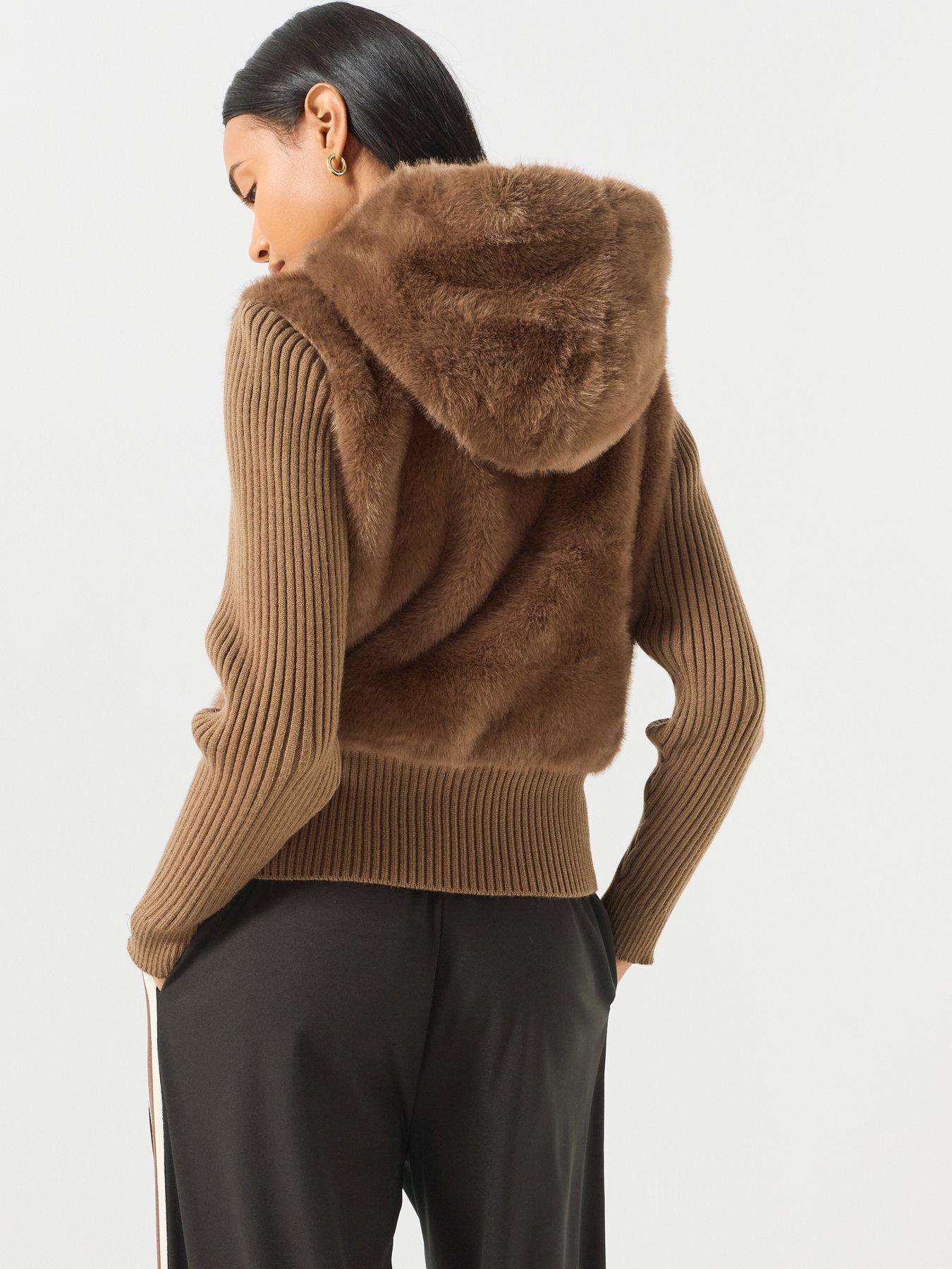 Image 2 of 6 of Juicy Couture NAILA CONTRAST FUR JACKET
