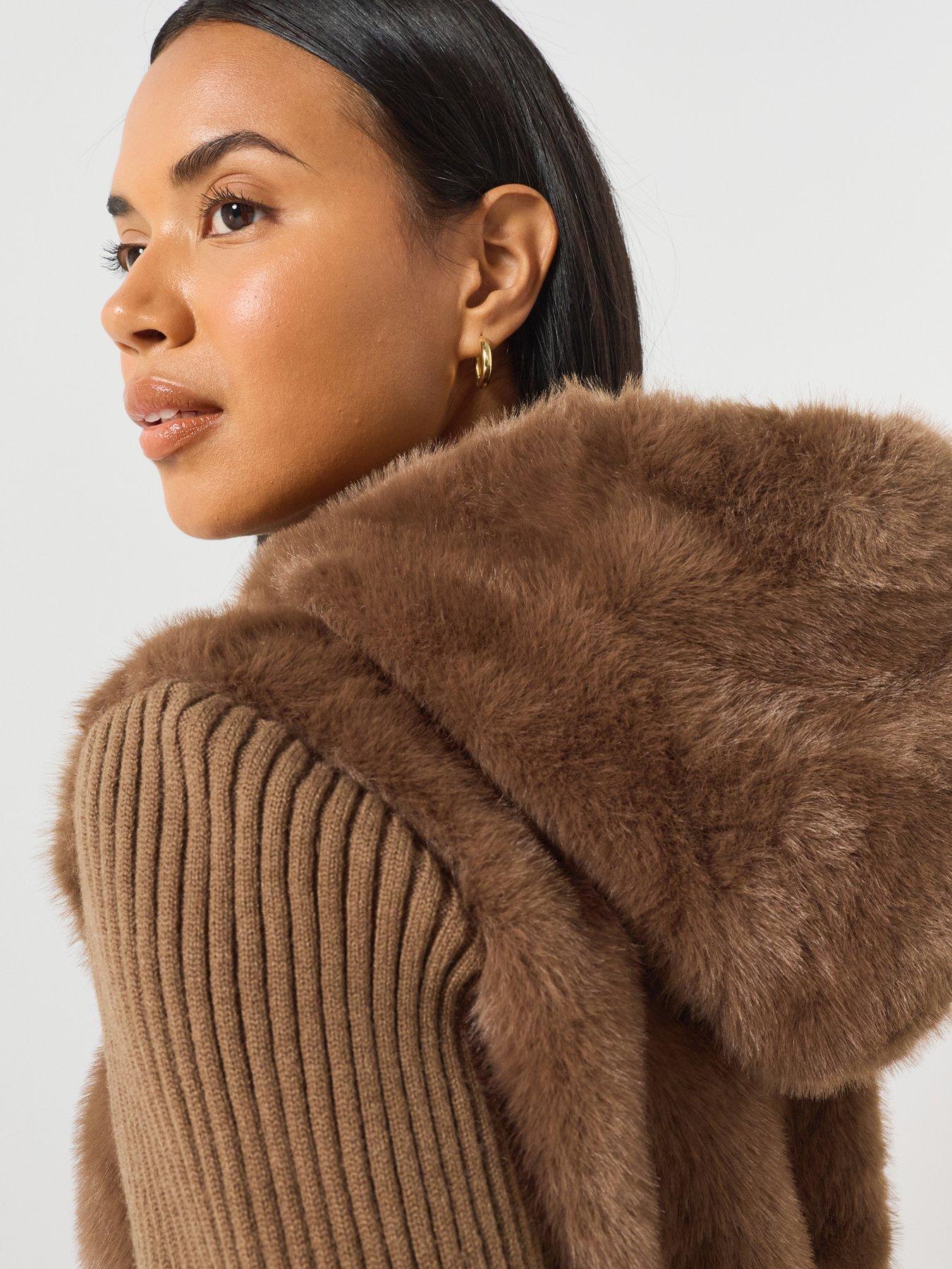 Image 6 of 6 of Juicy Couture NAILA CONTRAST FUR JACKET