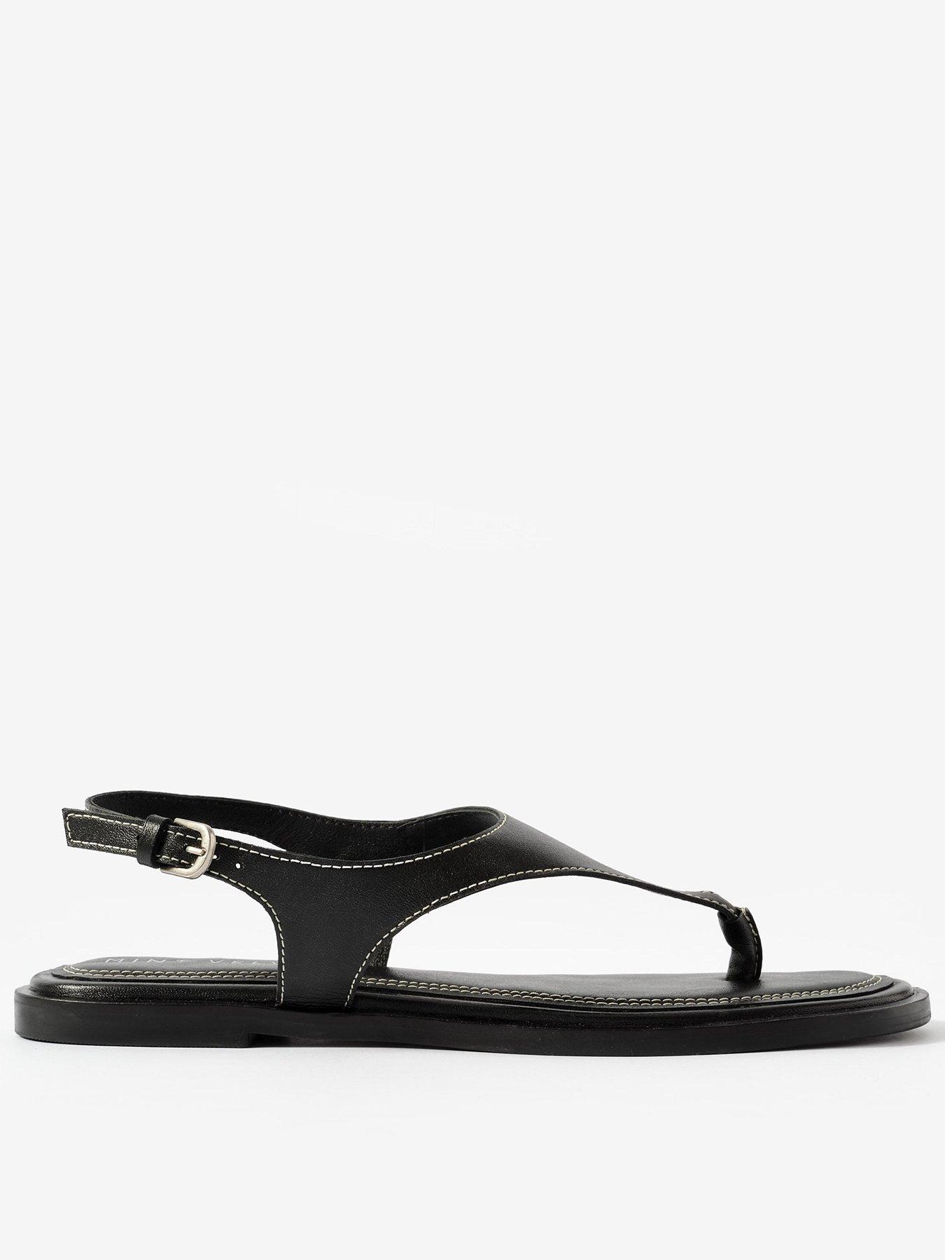 Mint Velvet Luna Black Slingback Flip Flop