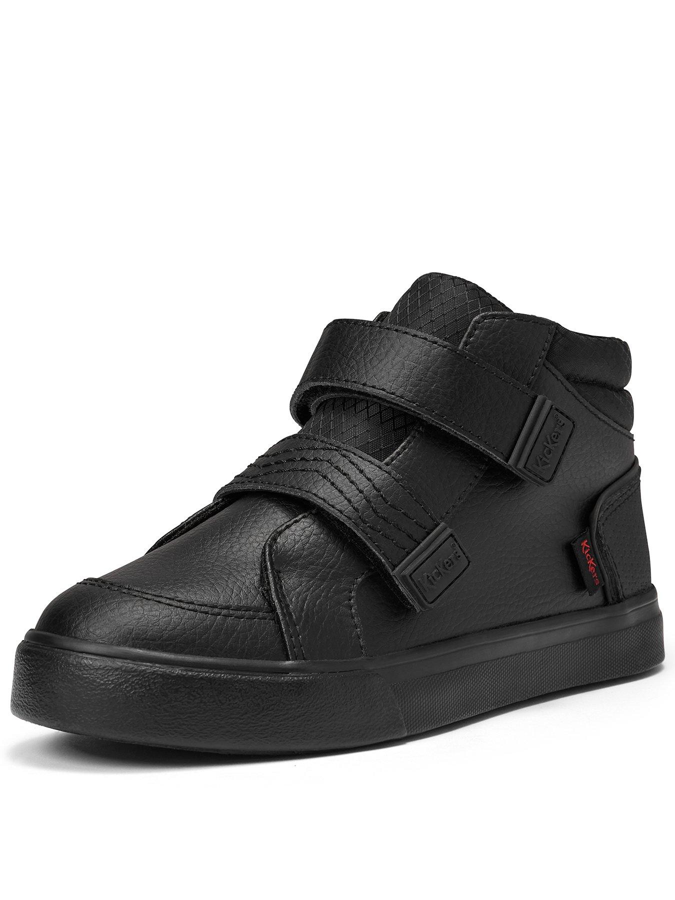 Kickers Junior Tovni Hi Reflective Leather Shoe, Black, Size 2 Older - Image 2