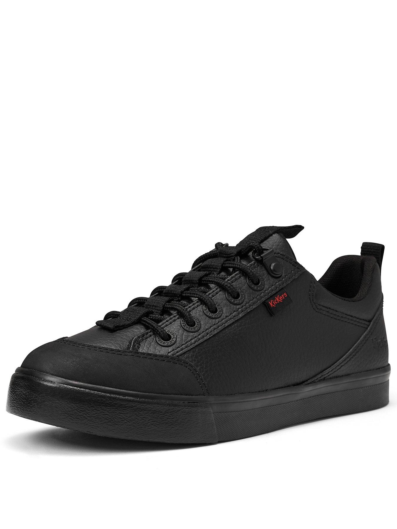 Image 1 of 6 of Kickers Youth Tovni Lo Track Leather Shoe - Black