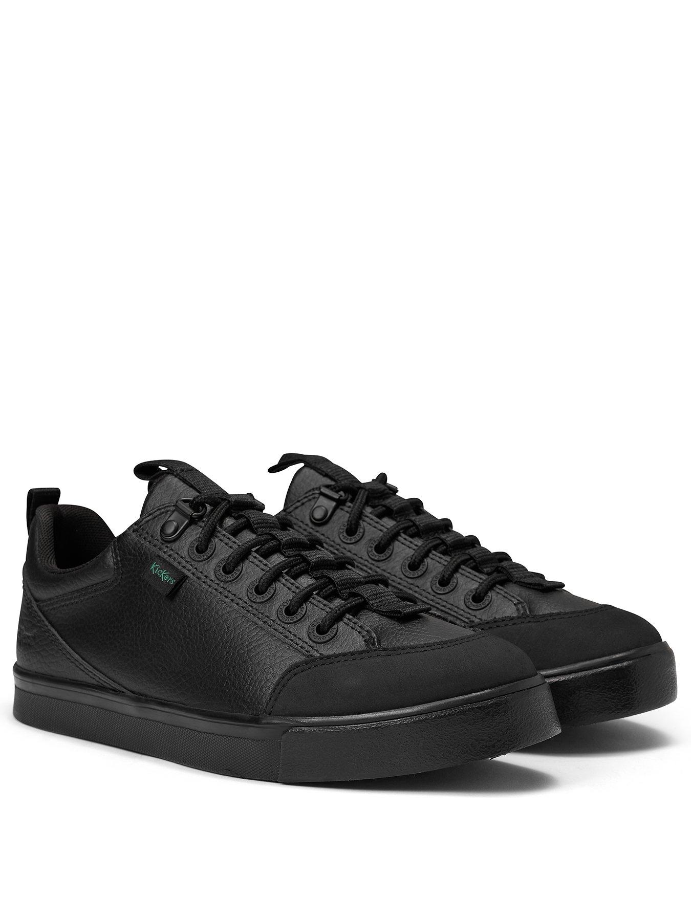 Image 2 of 6 of Kickers Youth Tovni Lo Track Leather Shoe - Black