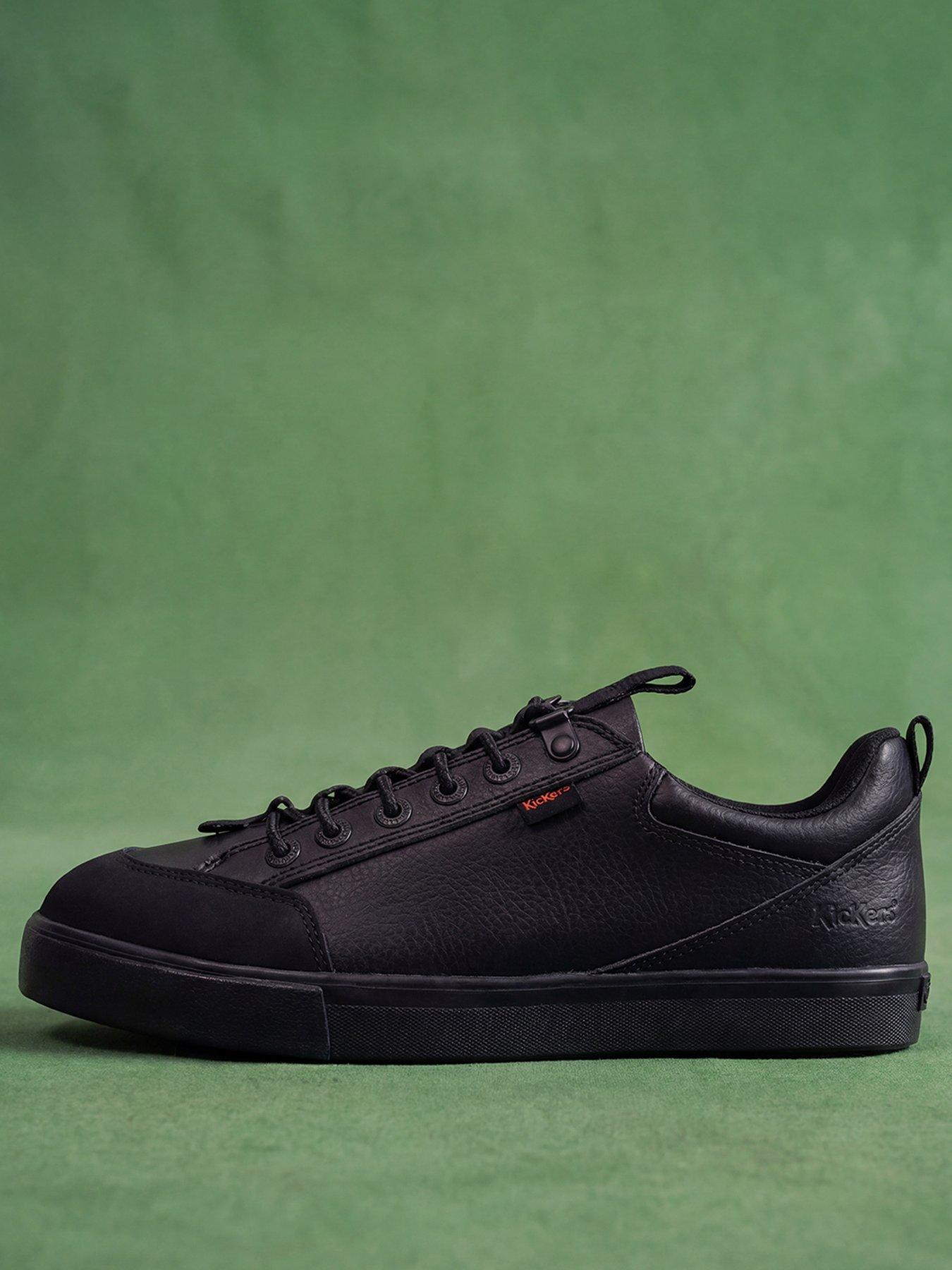 Image 3 of 6 of Kickers Youth Tovni Lo Track Leather Shoe - Black