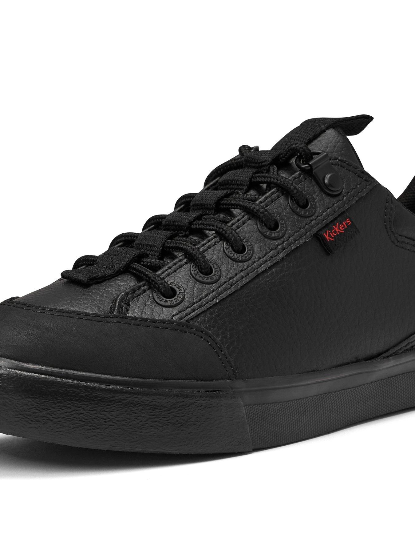 Image 6 of 6 of Kickers Youth Tovni Lo Track Leather Shoe - Black