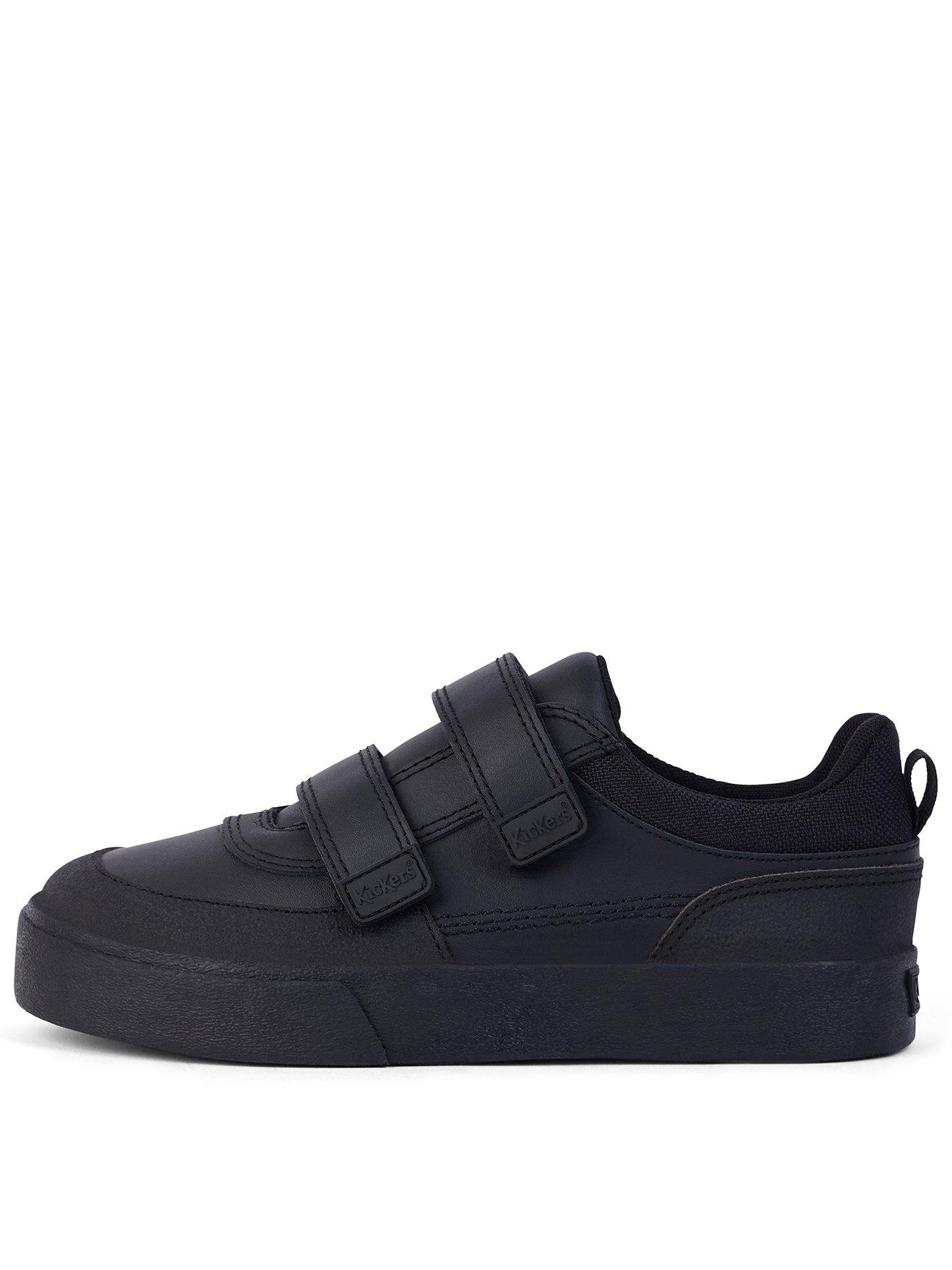 Kickers Junior Tovni Scuff Lo Leather Shoe, Black, Size 13 Younger
