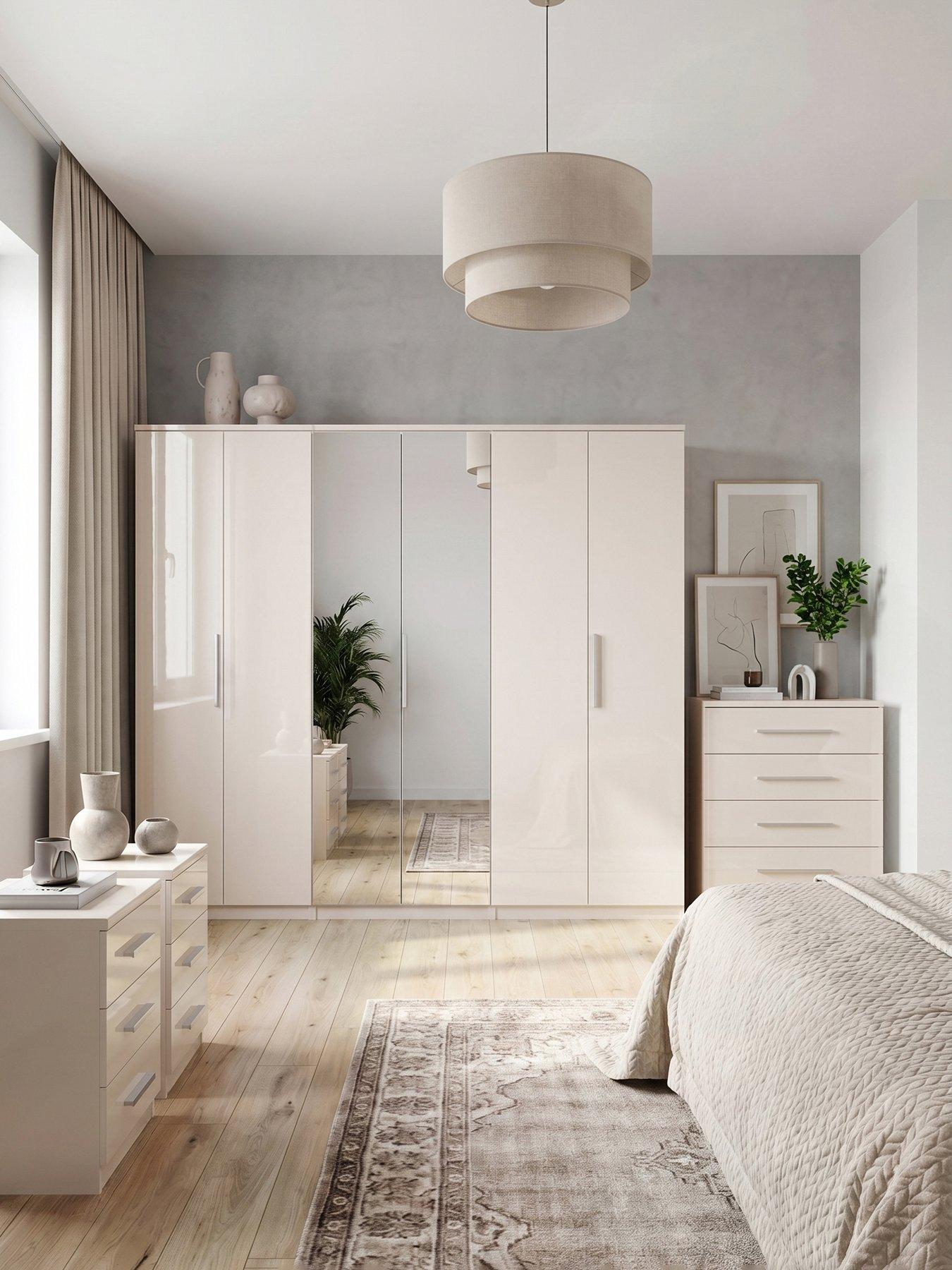 The Very Collection Prague Pack 2 (bedside, 4+2 Drw, 2 Dr Robe) - FSC® Certified