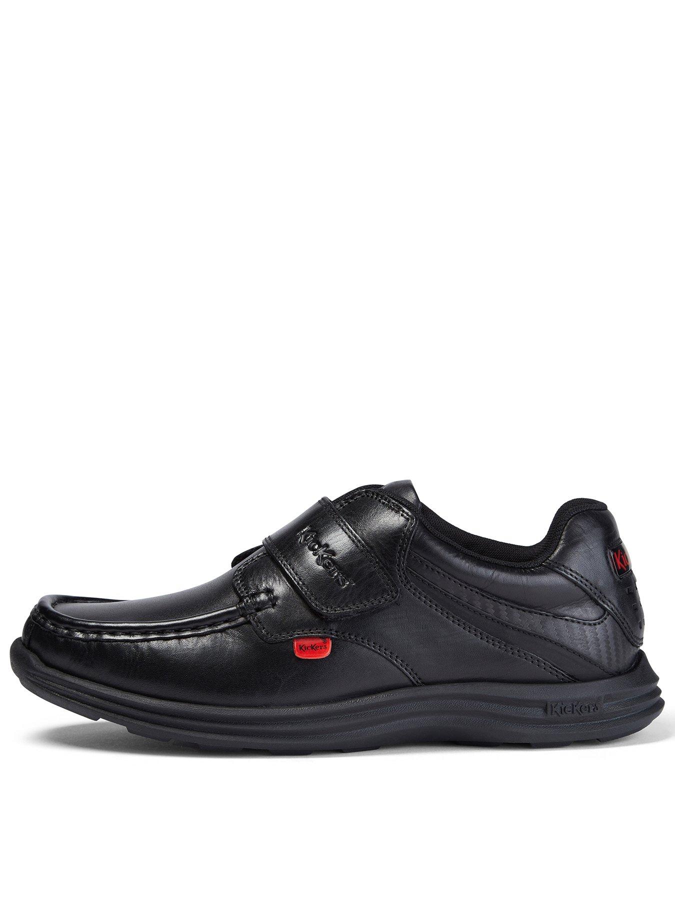 Kickers Youth Reasan Strap Leather Shoe, Black, Size 5 Older - Image 6