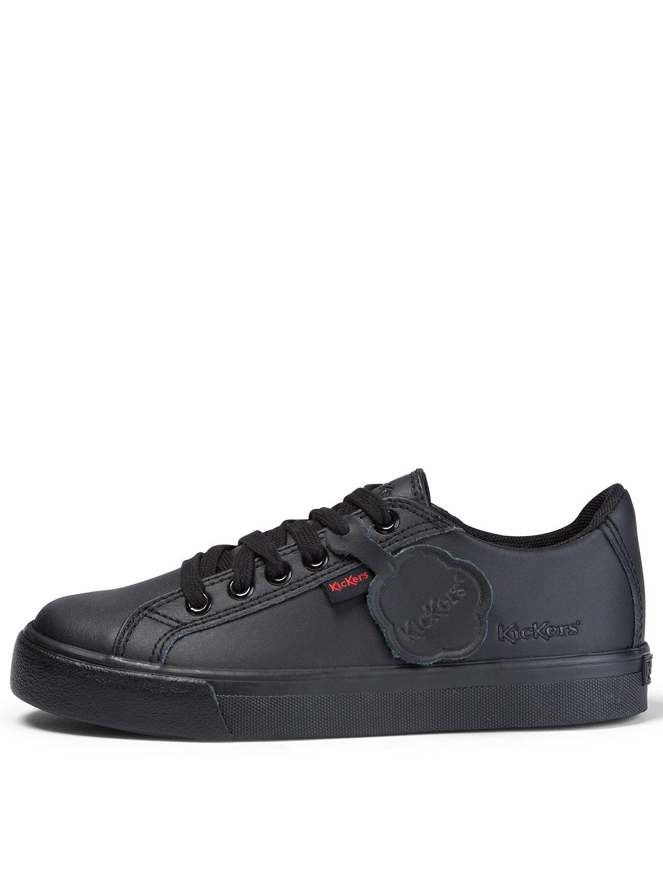 Kickers Tovni Lo Lace Toddler Shoes - Black - Leather - Image 6