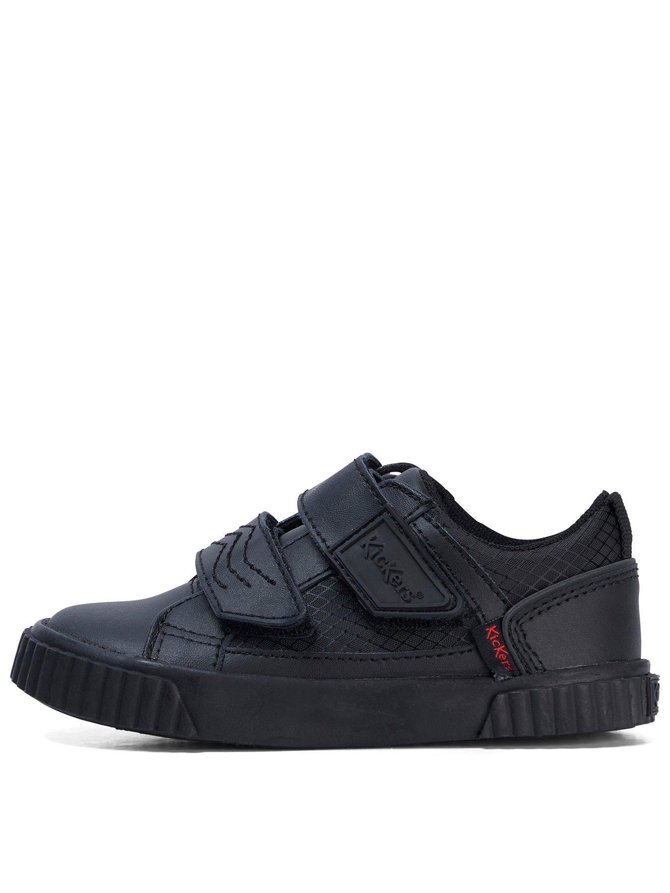 Kickers Infant Tovni Twin Flex Leather Shoe, Black, Size 11 Younger