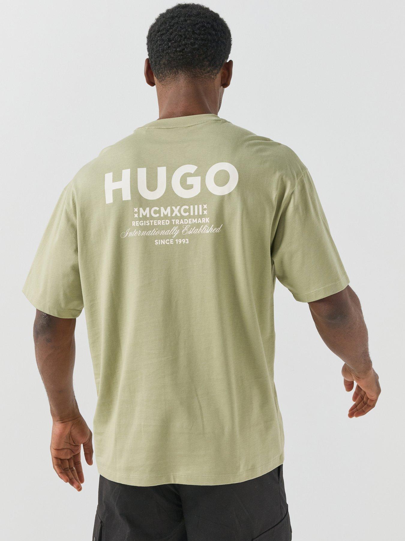 HUGO Hugo Nalono Oversized International Logo T-shirt - Beige