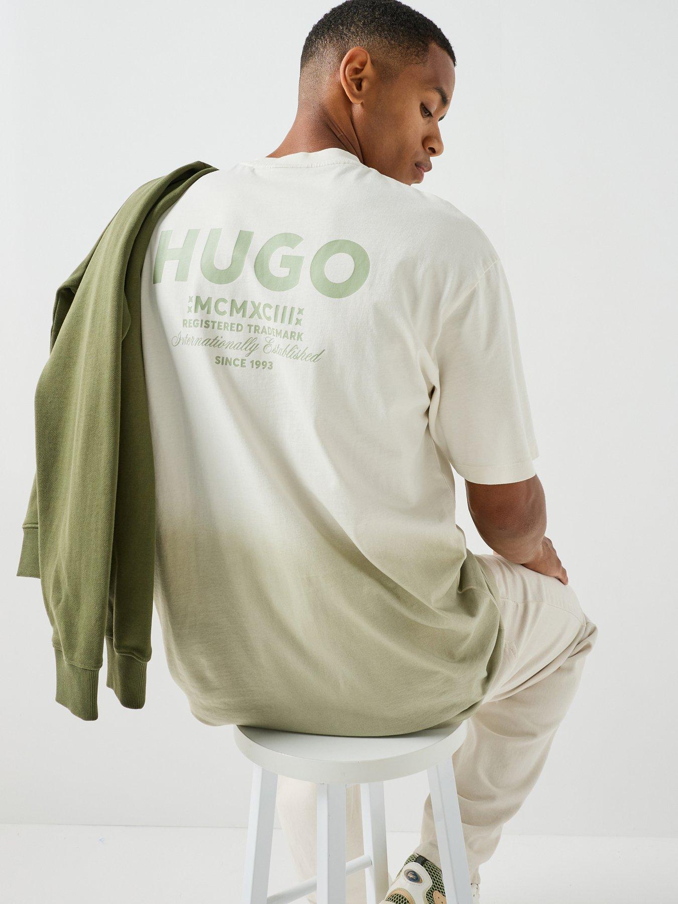 HUGO Hugo Blue Nalono_f Obmre Loose Fit T-shirt - Beige