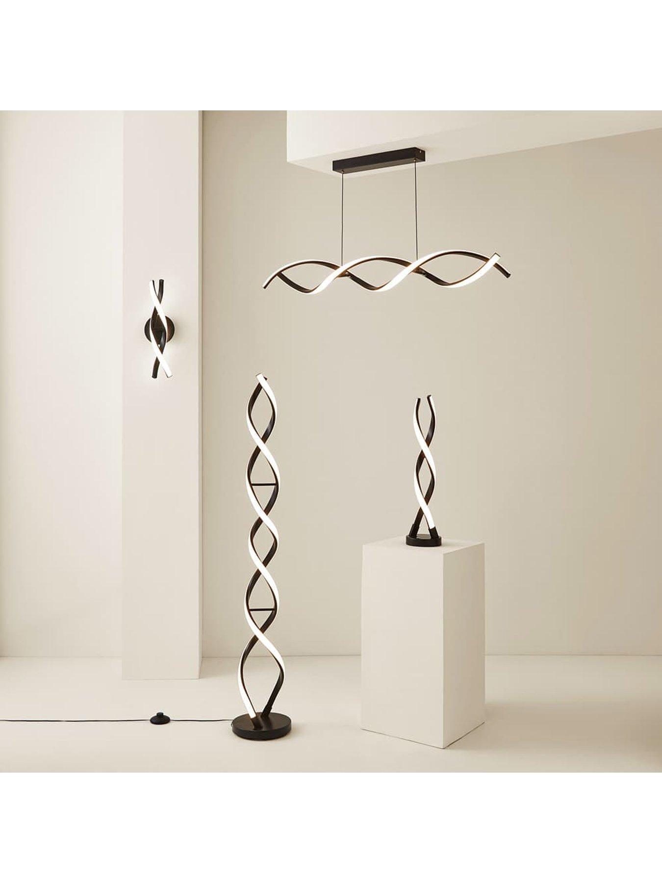 Image 6 of 7 of ValueLights Infinity Black Double Twist Integrated Led Ceiling Light