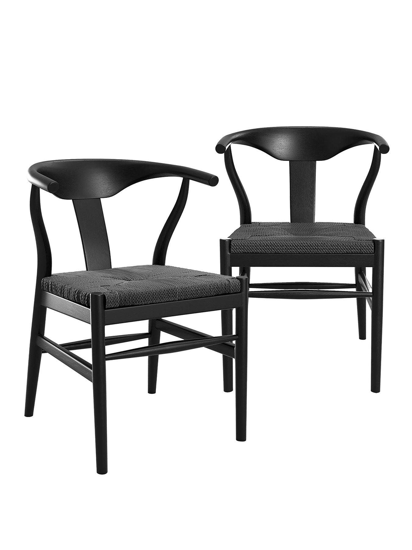 Image 2 of 6 of LPD Home Set Of 2 Aries Black Dining Chair
