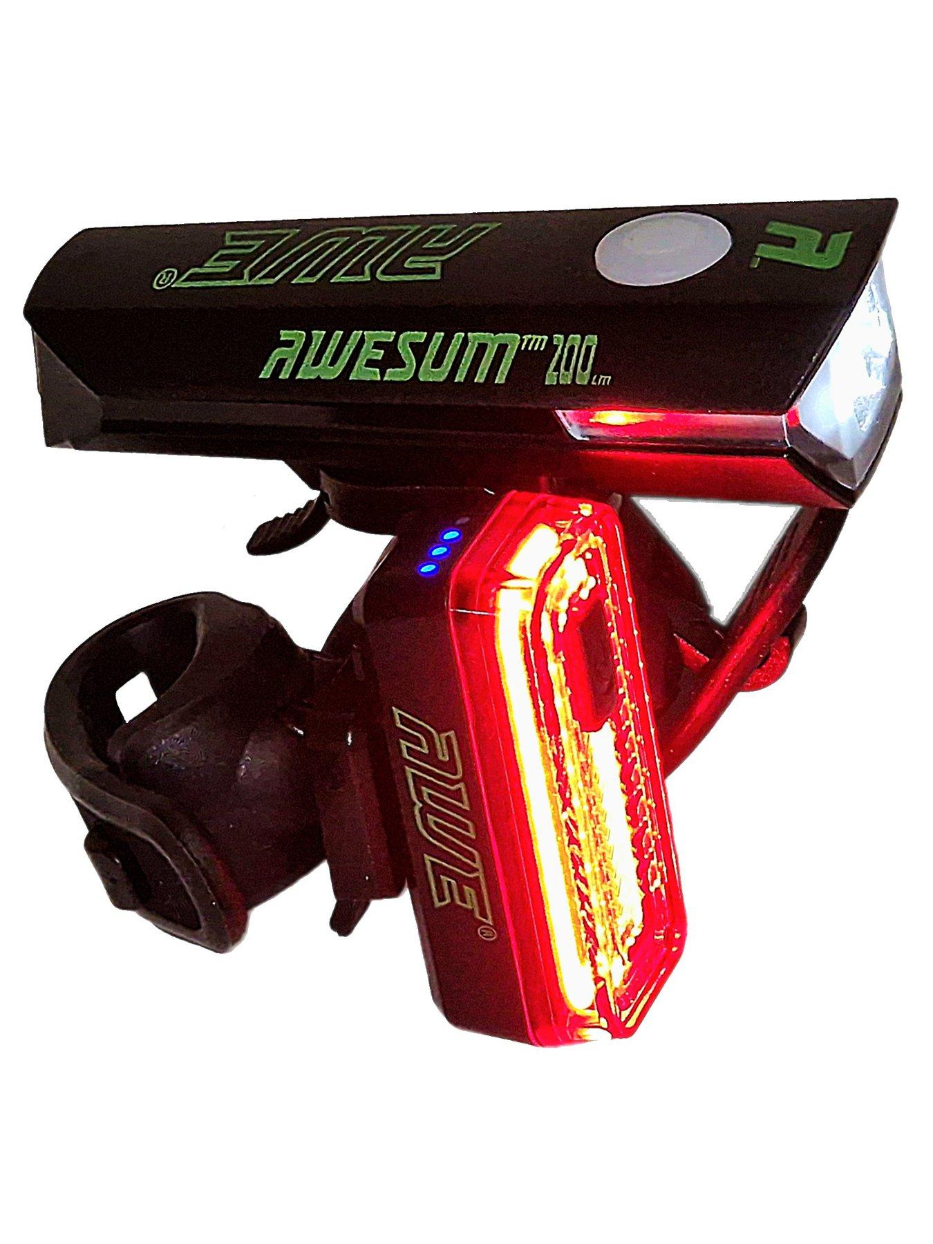 Image 7 of 7 of AWE AweSum230 Automatic* Superbright 230 Lumens C.O.B LED USB Rechargeable Bike Light Set