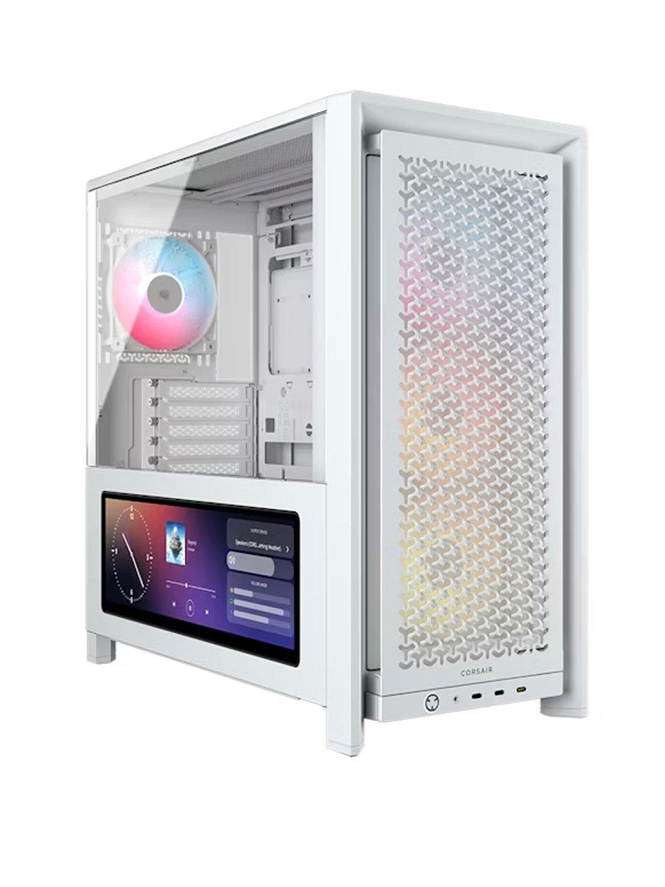 CORSAIR Frame 4000D LCD RS ARGB Mid Tower Case - White