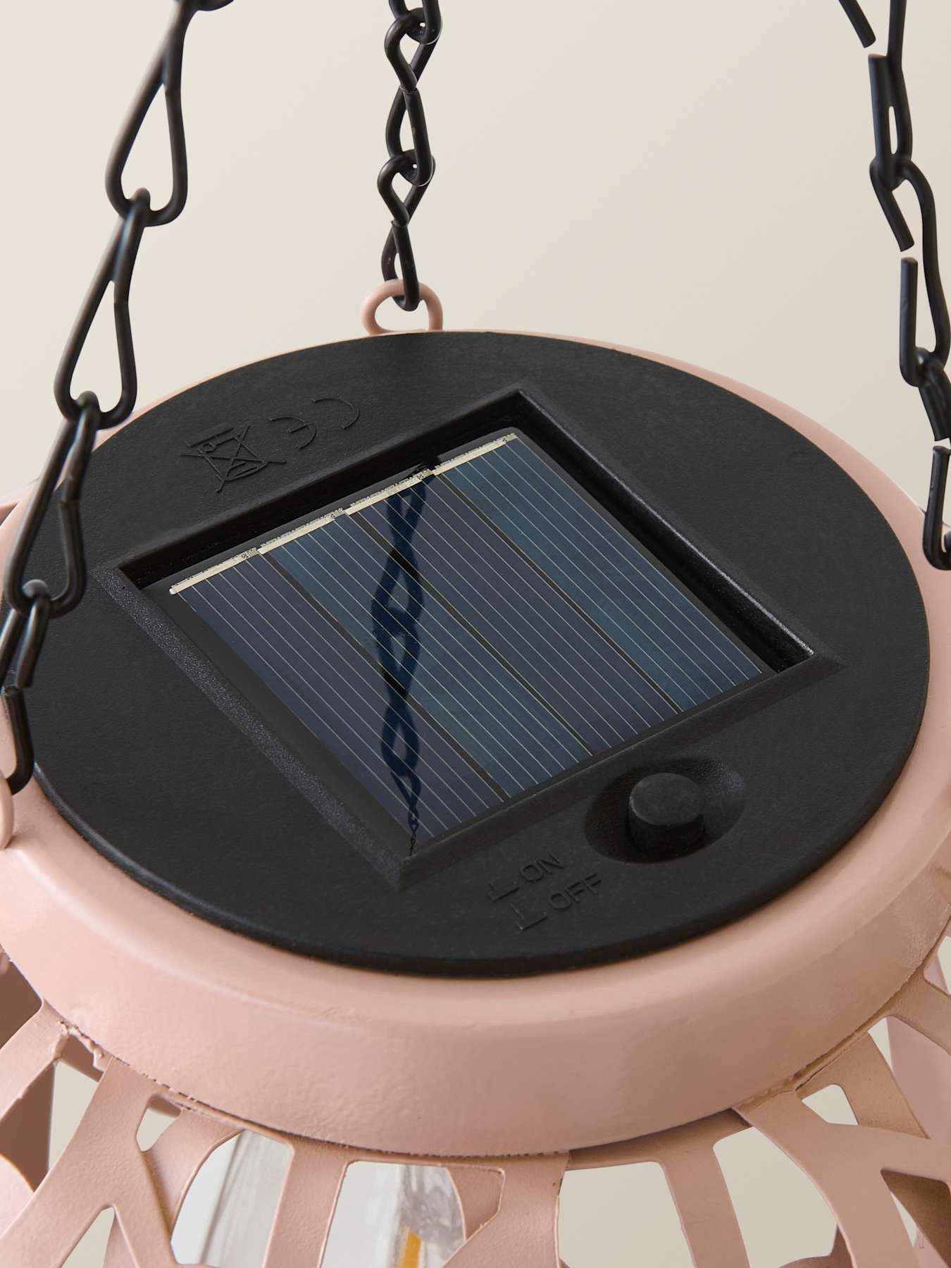 ValueLights Artichoke Blush Pink Solar Hanging Outdoor Garden Lantern ...