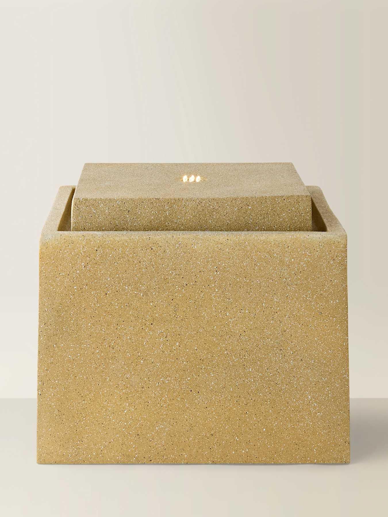Image 6 of 6 of ValueLights Solar Power Natural Square Outdoor Garden Water Fountain Feature