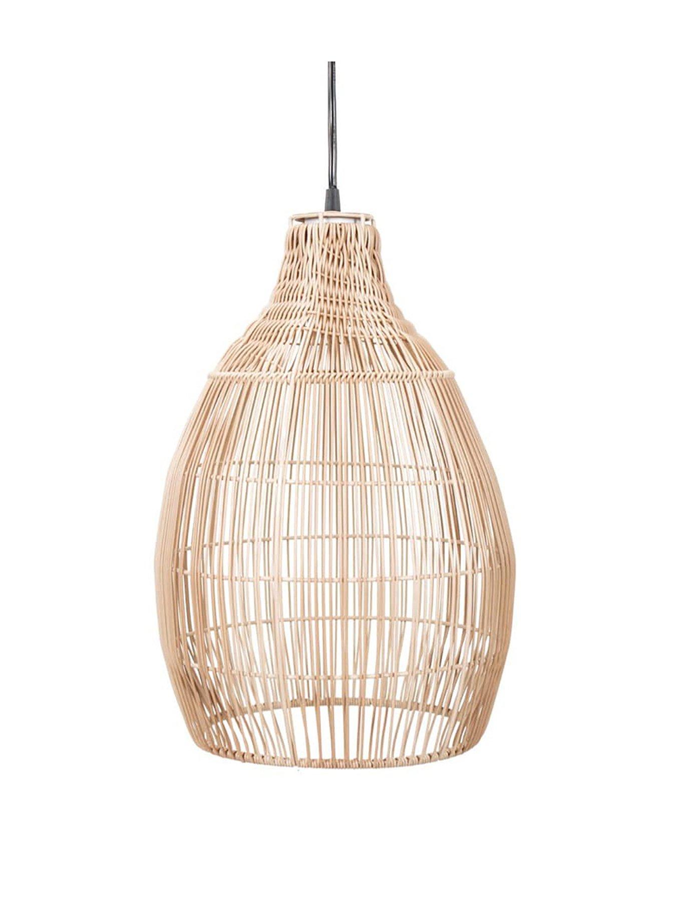 Image 2 of 5 of ValueLights Solar Powered Natural Teardrop Outdoor Hanging Pendant Garden Pergola Light
