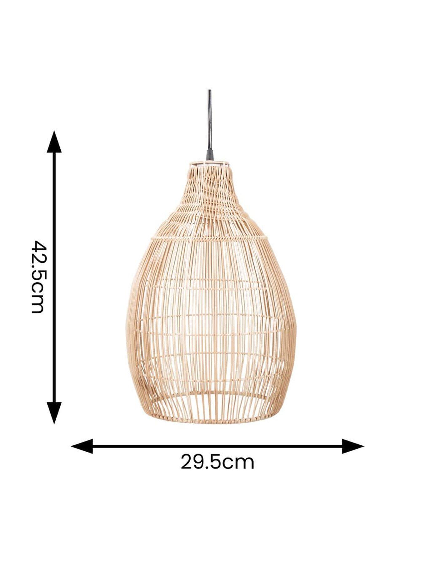 Image 5 of 5 of ValueLights Solar Powered Natural Teardrop Outdoor Hanging Pendant Garden Pergola Light