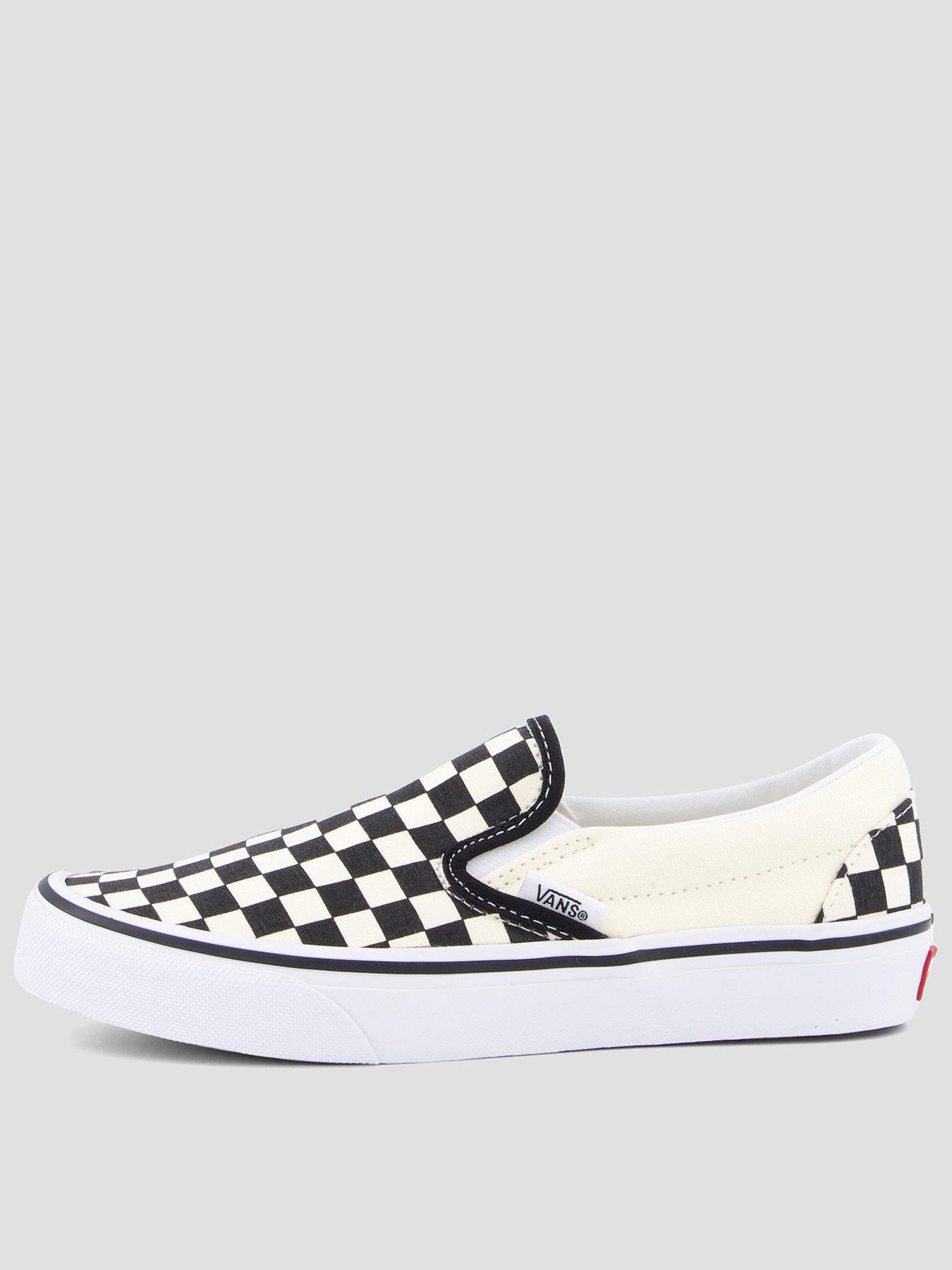 Image 1 of 7 of Vans Junior&nbsp;Unisex Checkerboard Slip-On Low Profile Trainers - Black