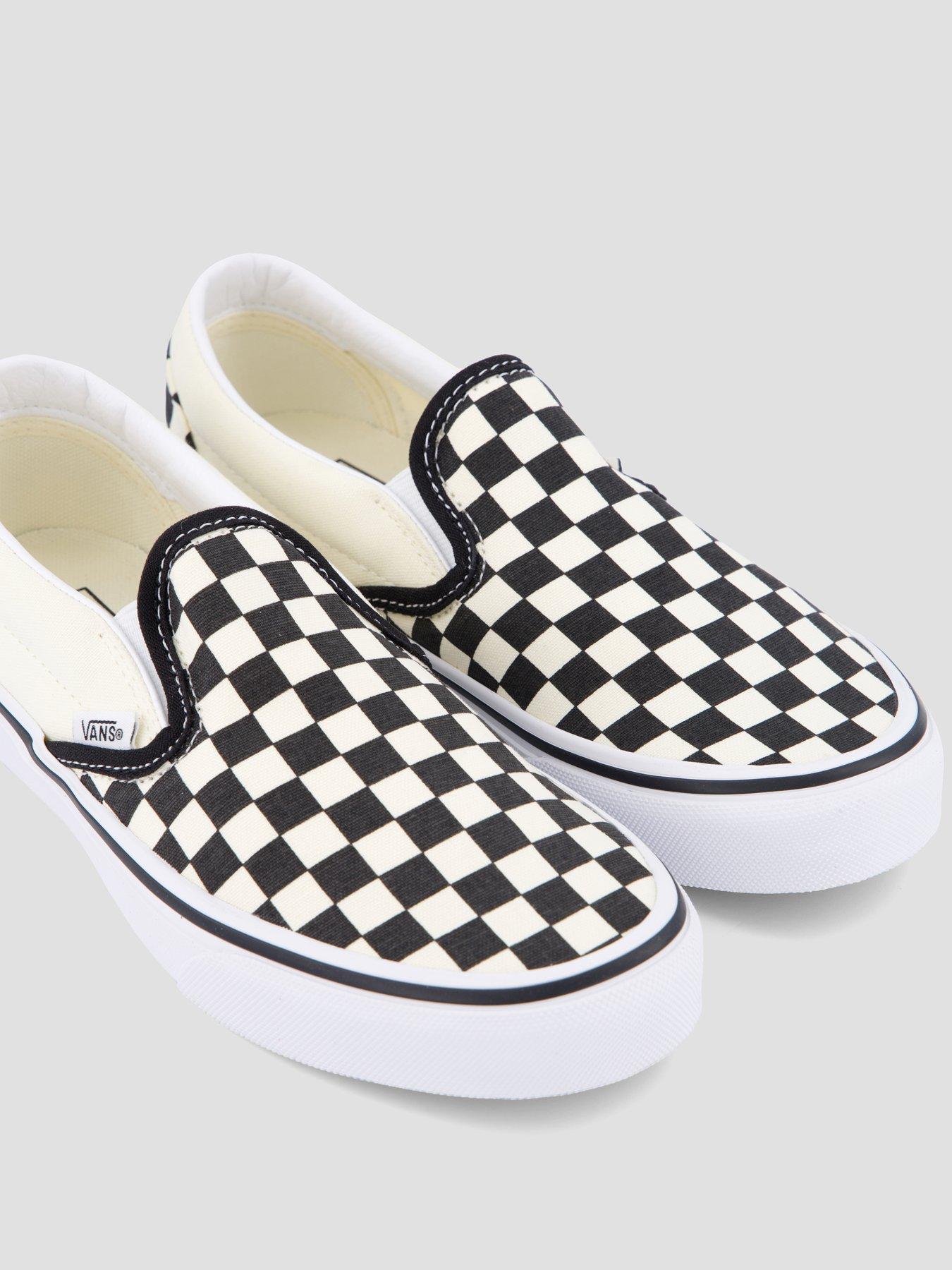 Image 5 of 7 of Vans Junior&nbsp;Unisex Checkerboard Slip-On Low Profile Trainers - Black